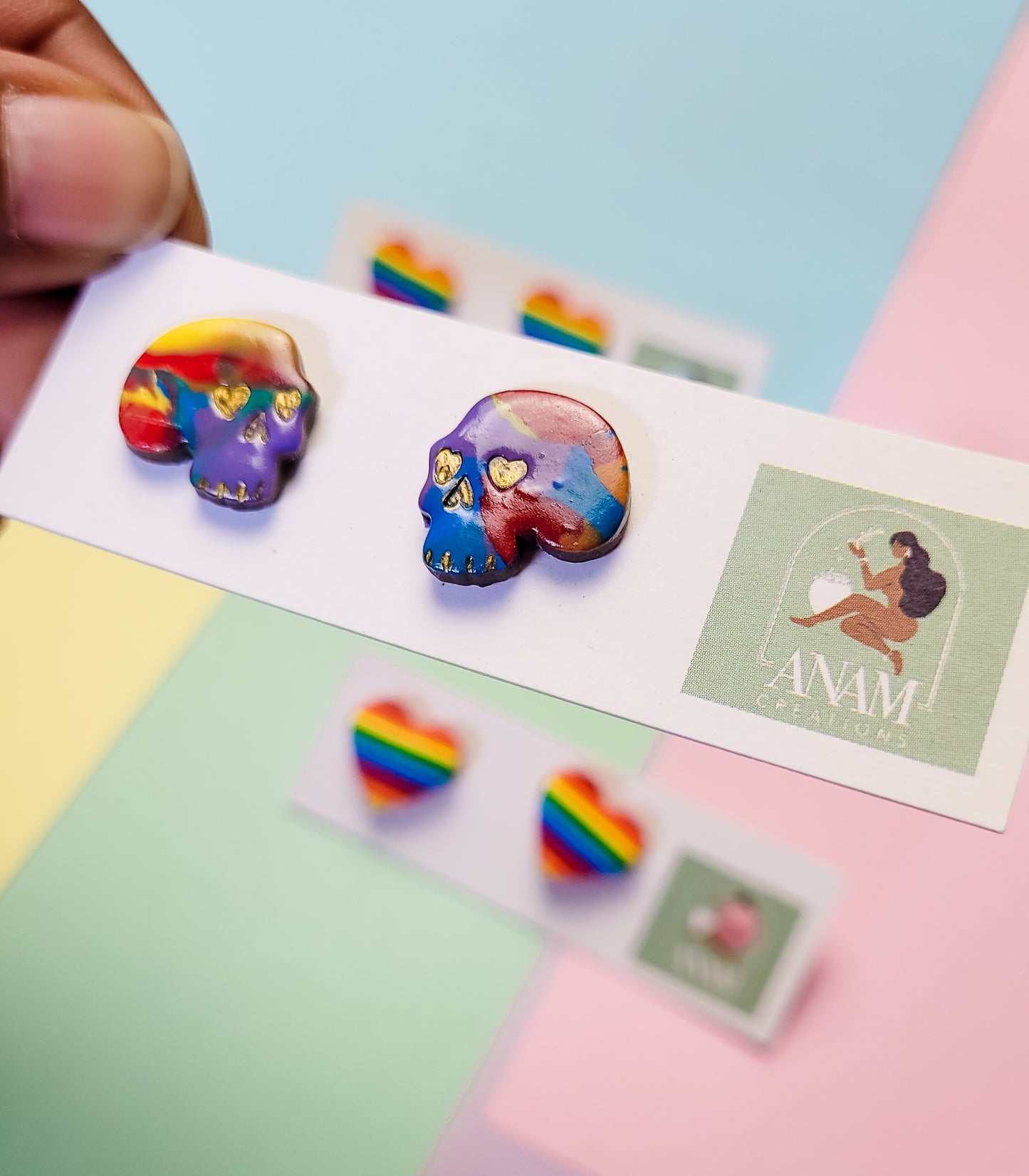 Pride Flag Stud Earrings