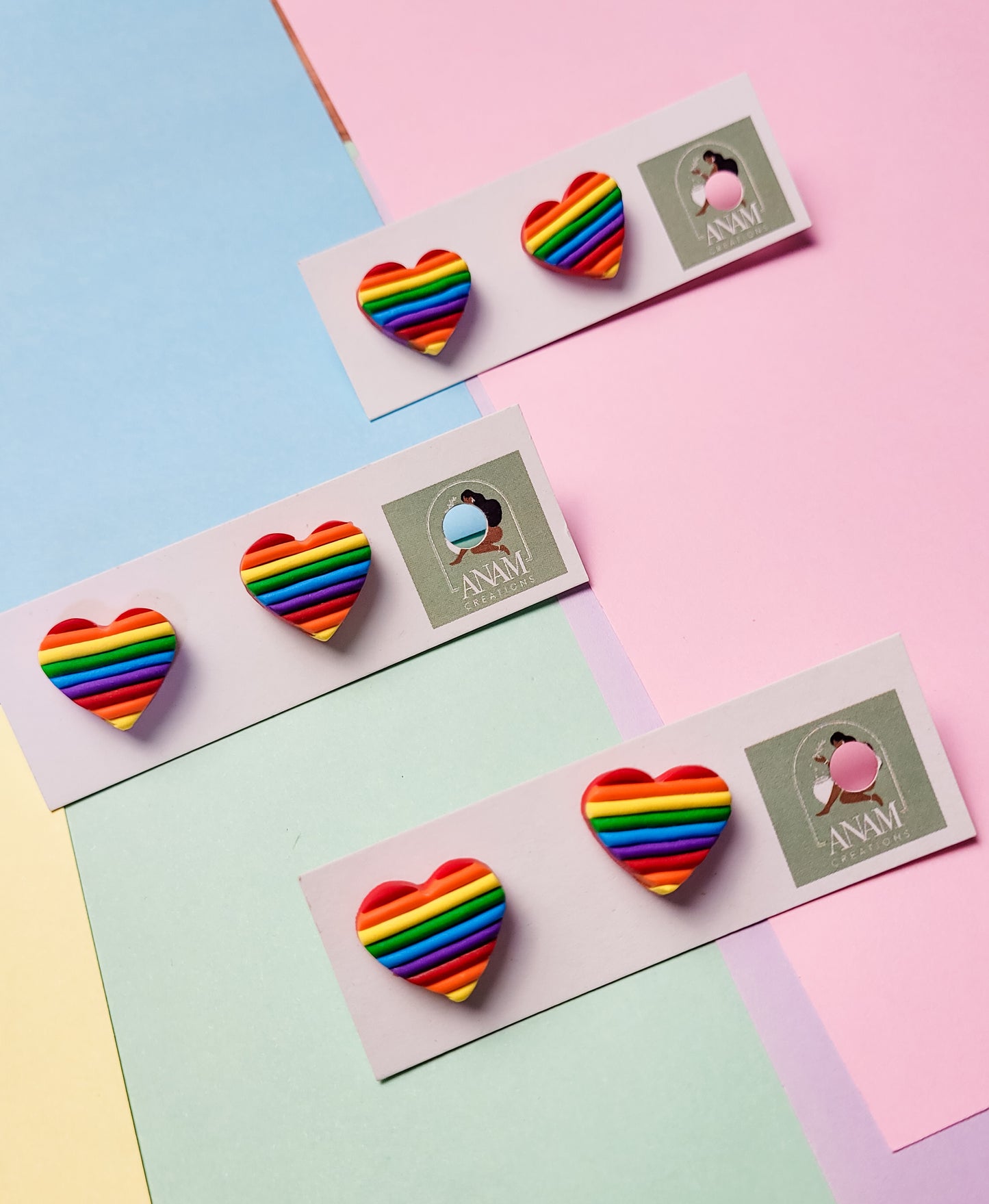 Pride Flag Stud Earrings