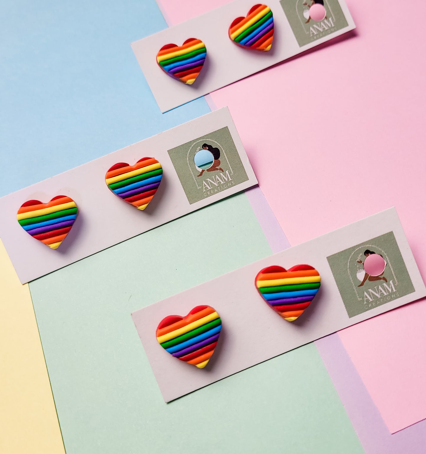 Pride Flag Stud Earrings