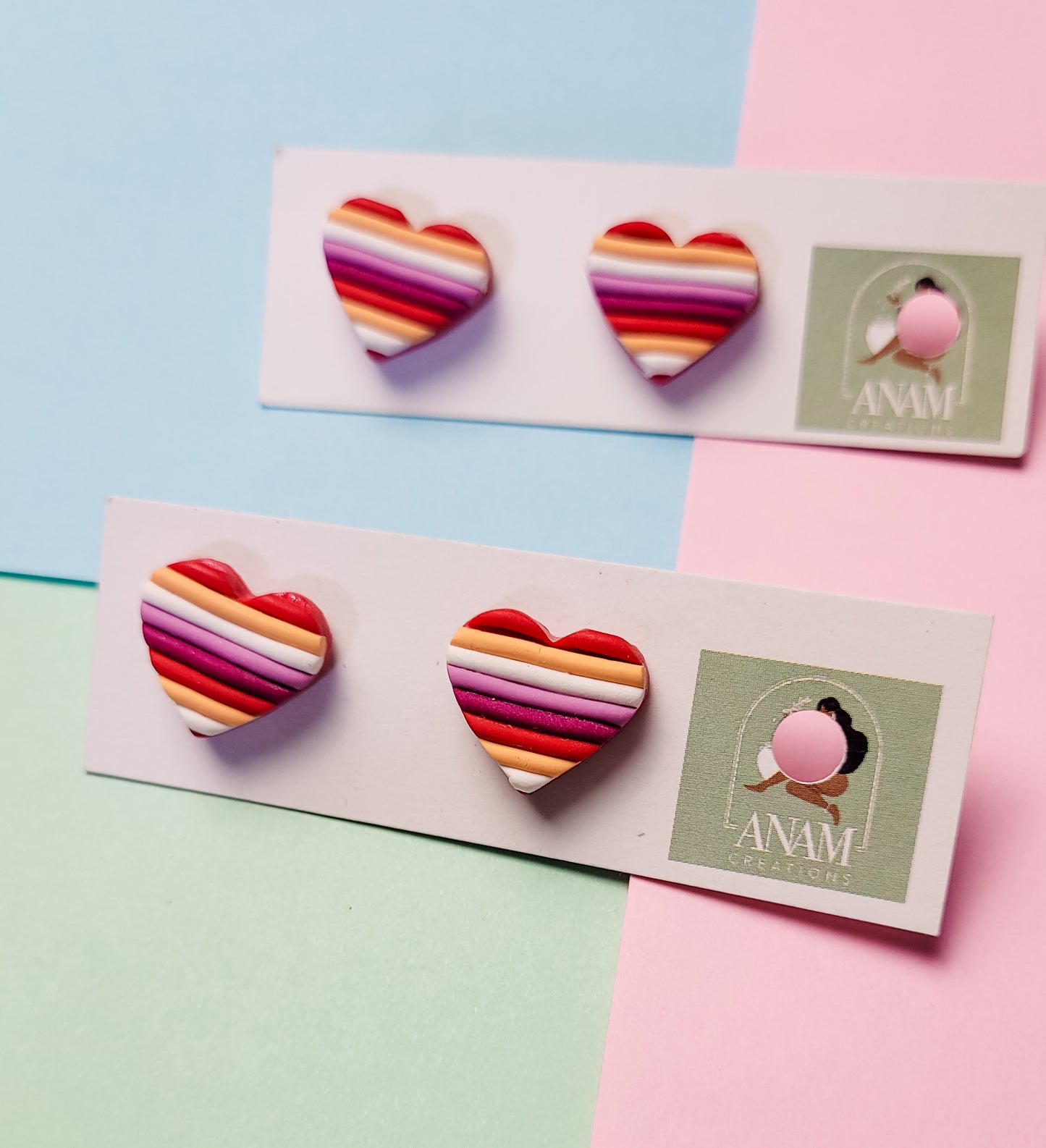 Pride Flag Stud Earrings