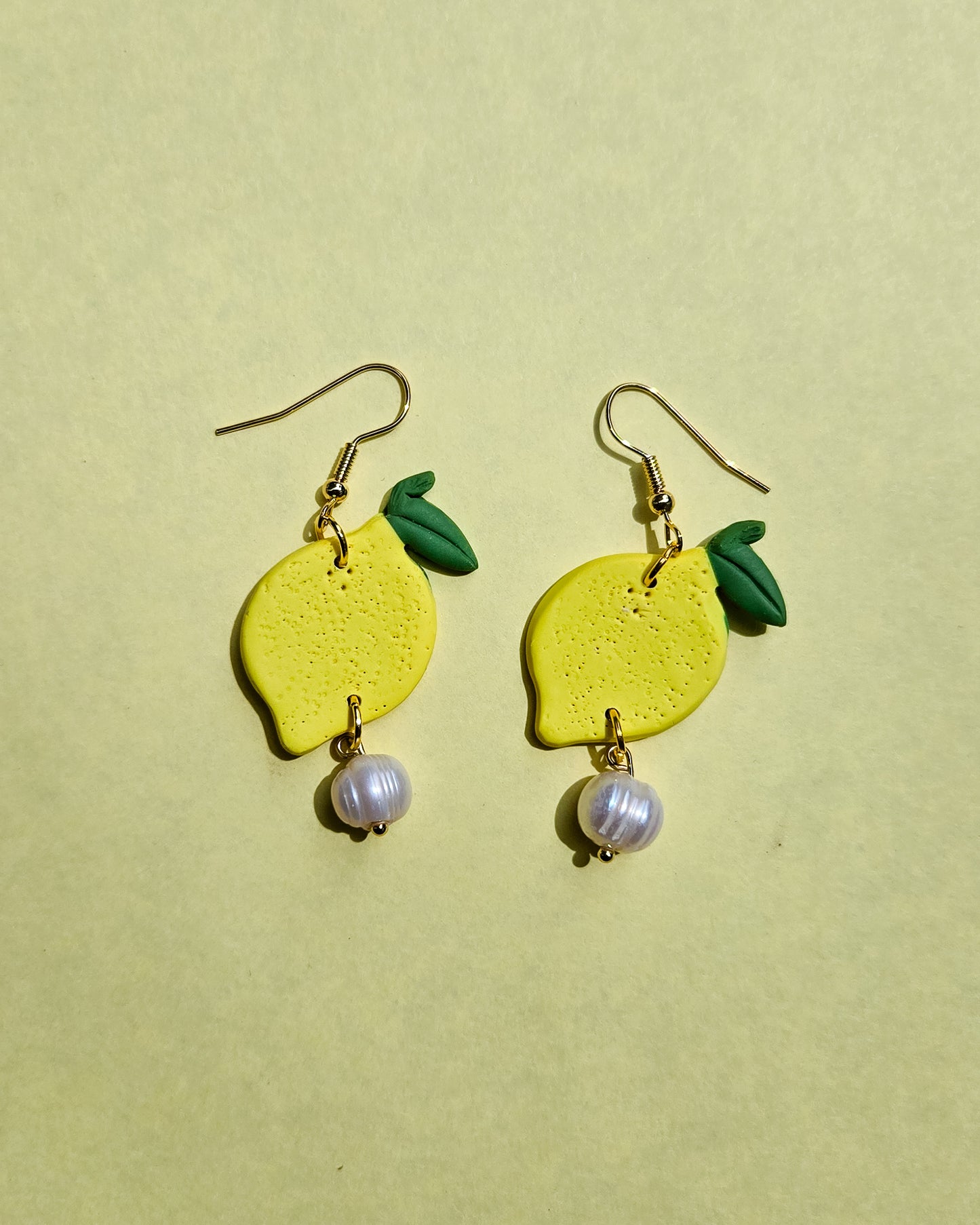 Lemon Pearl Earrings, freshwater potato pearl