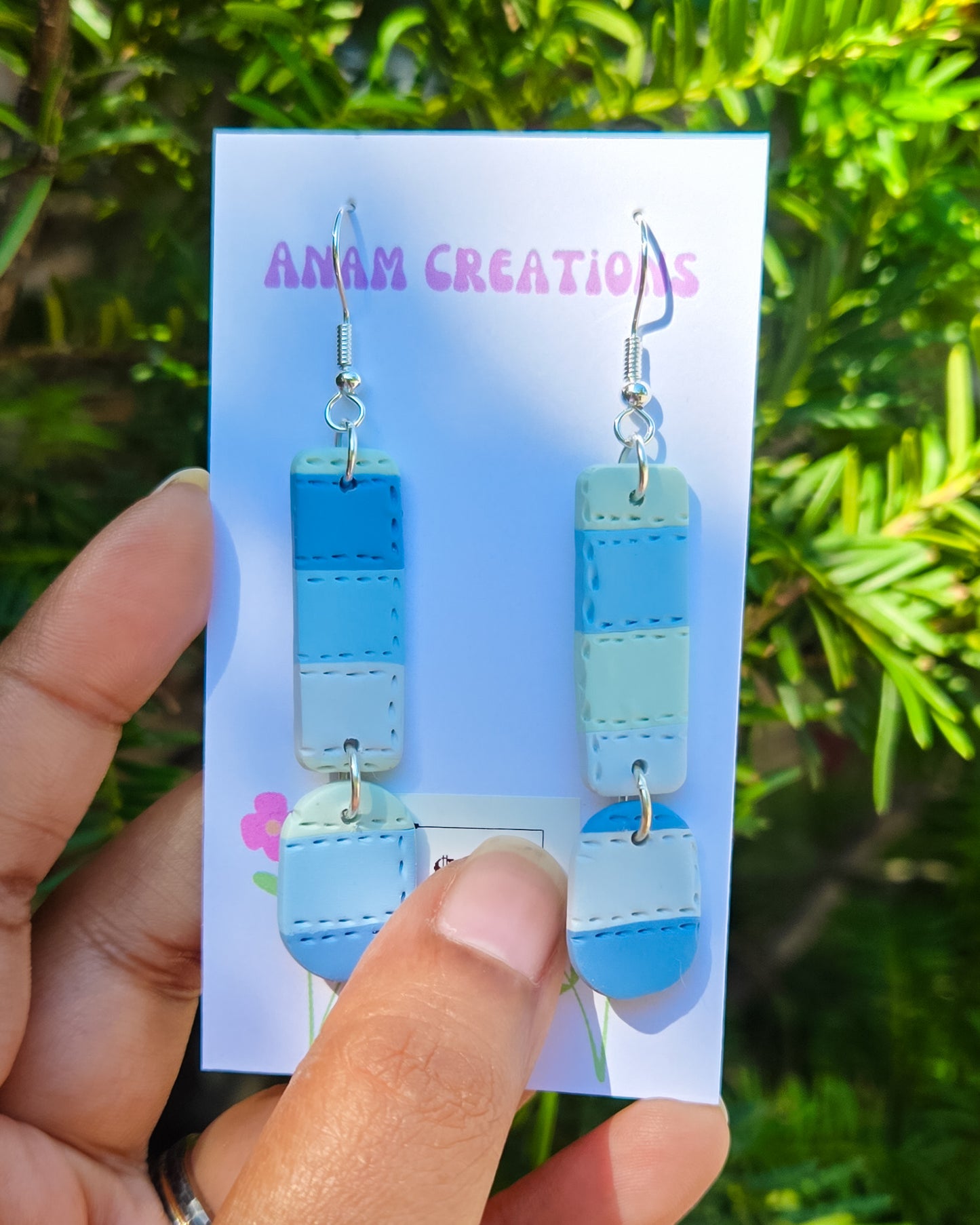 Patchwork Inspired Earrings, FOUR DIFFERENT PAIRS AVAILABLE