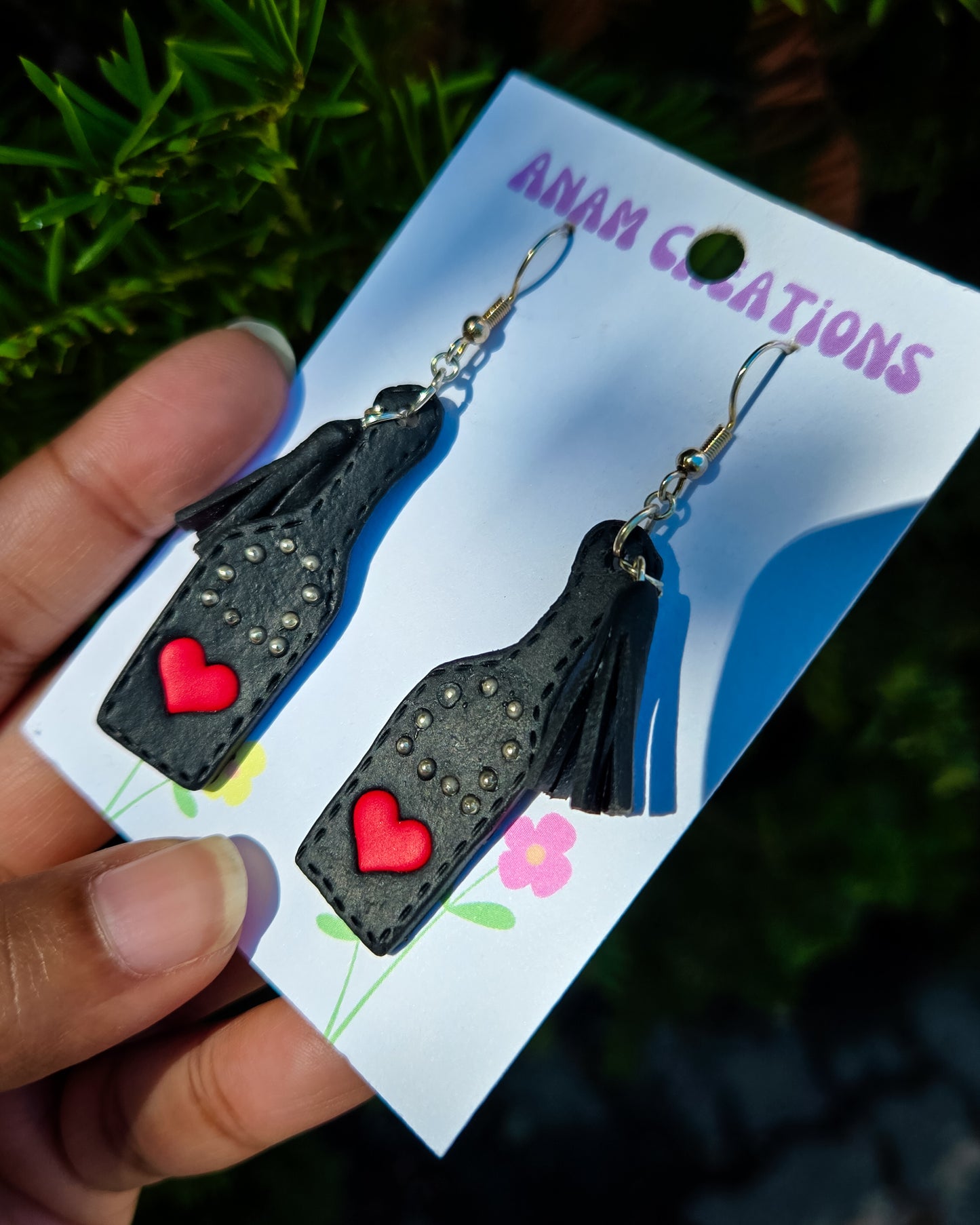 Leather Paddle Earrings
