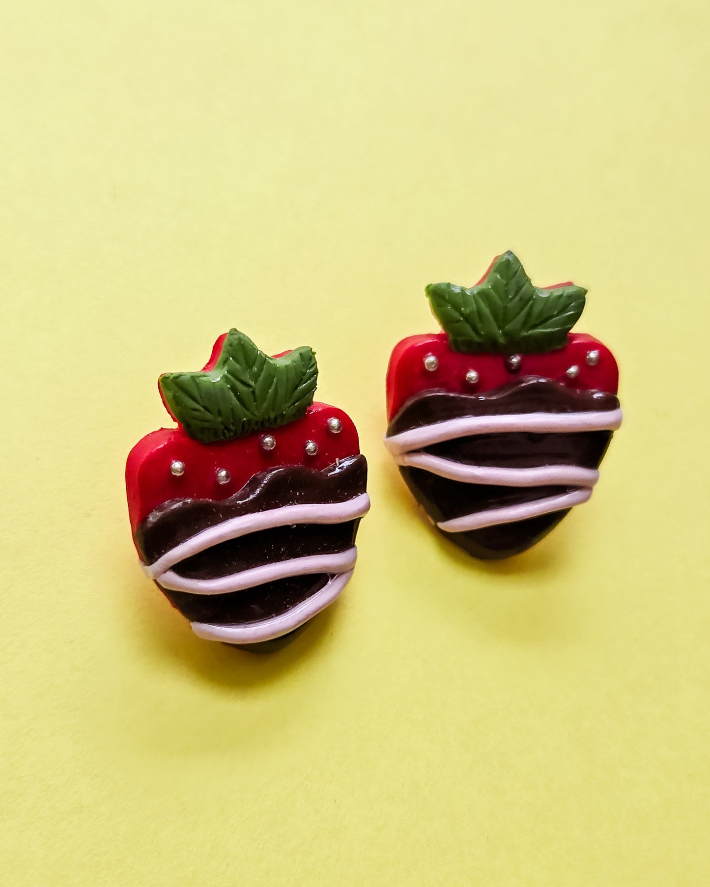 Chocolate Covered Strawberry Studs