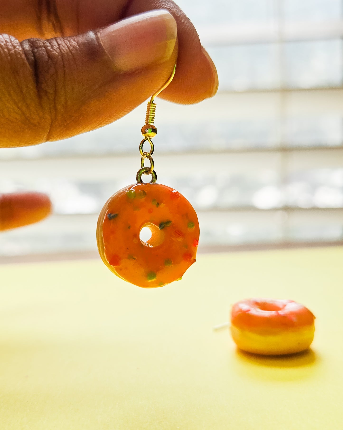 Handsculpted Jelly Doughnut Earrings