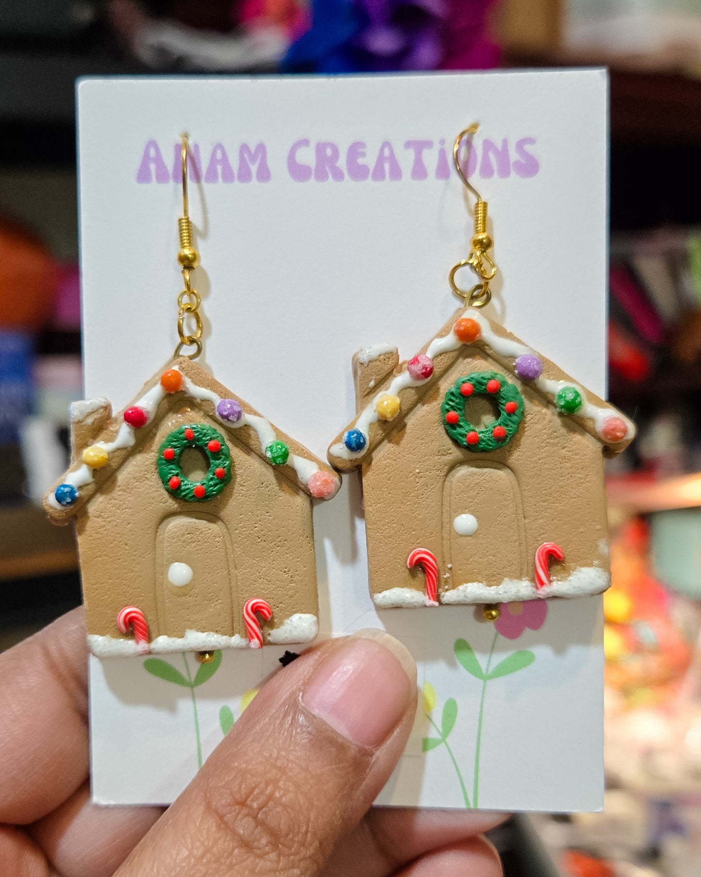 Gingerbread House Earrings