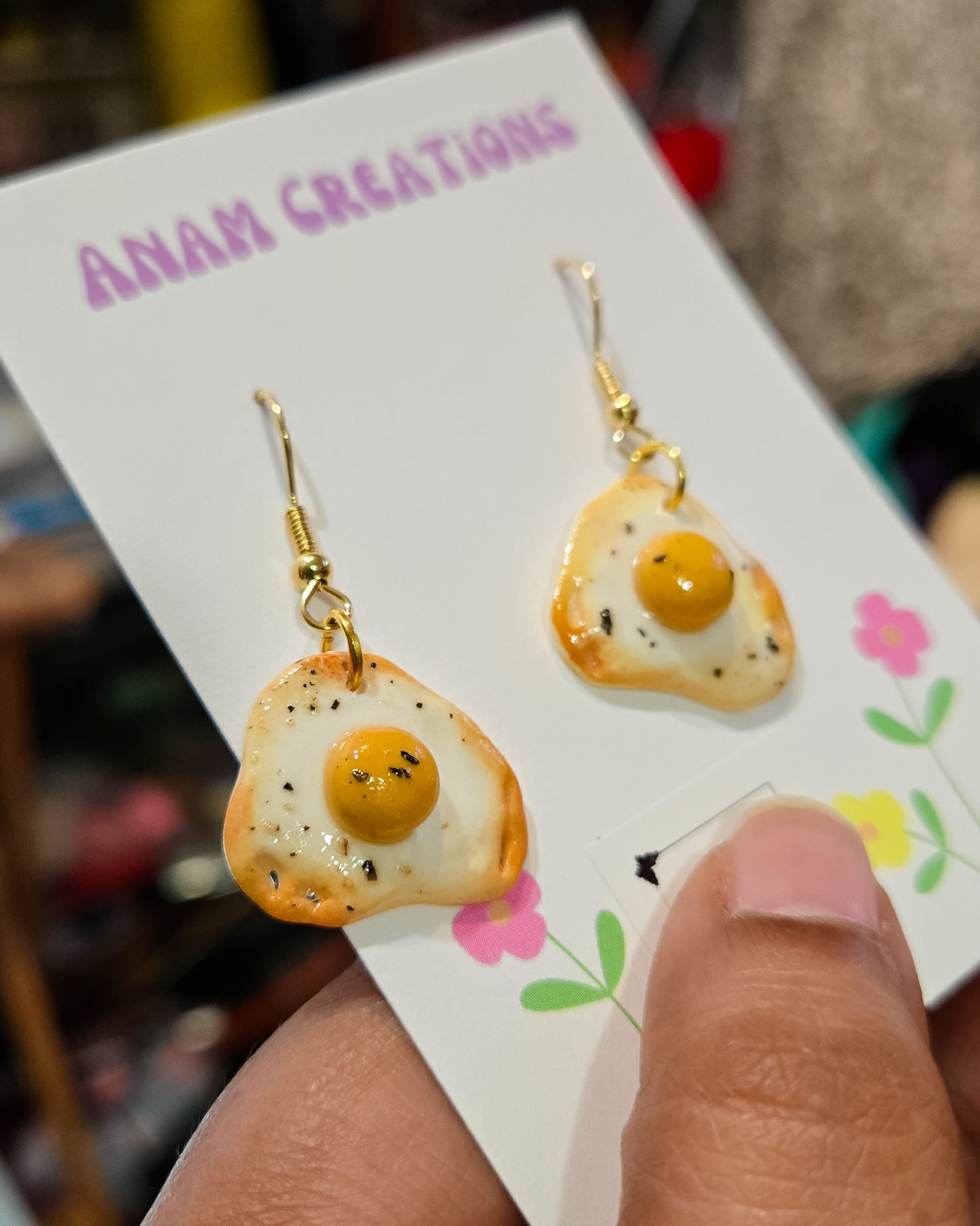 Fried Egg Earrings