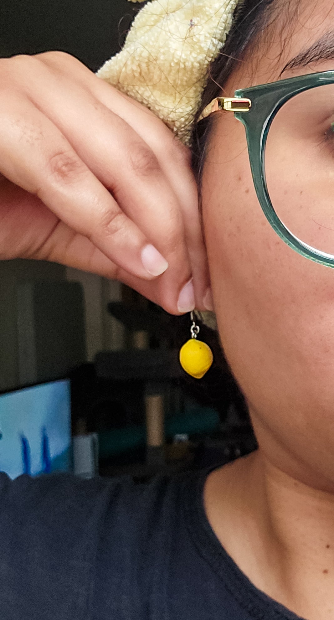 Handsculpted Lemon Earrings