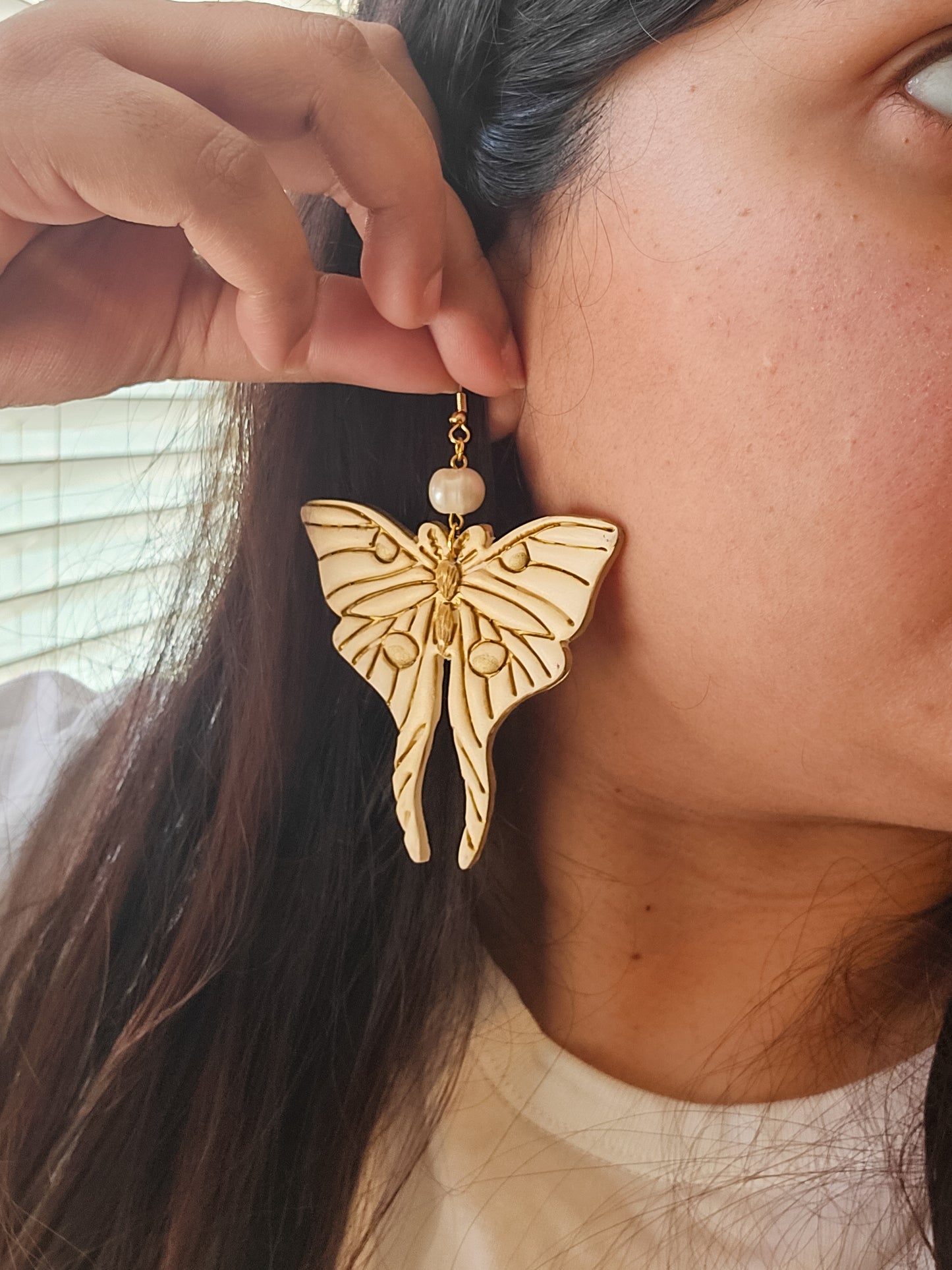 Moth Earrings, TWO colours available