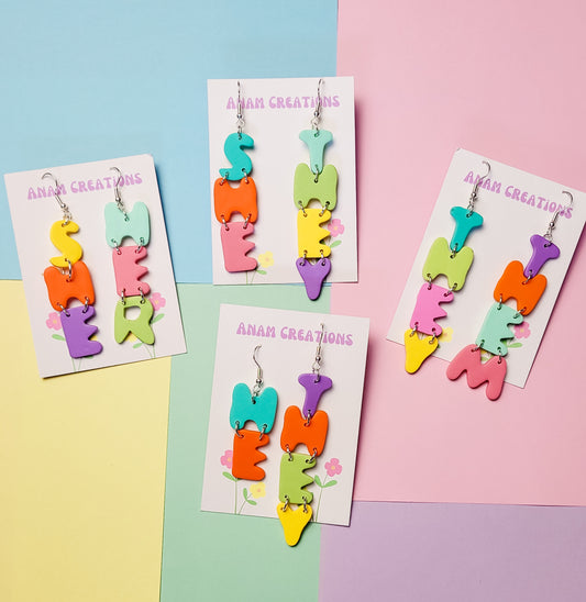 Pronoun Earrings, they/them, he/they, she/they, she/her