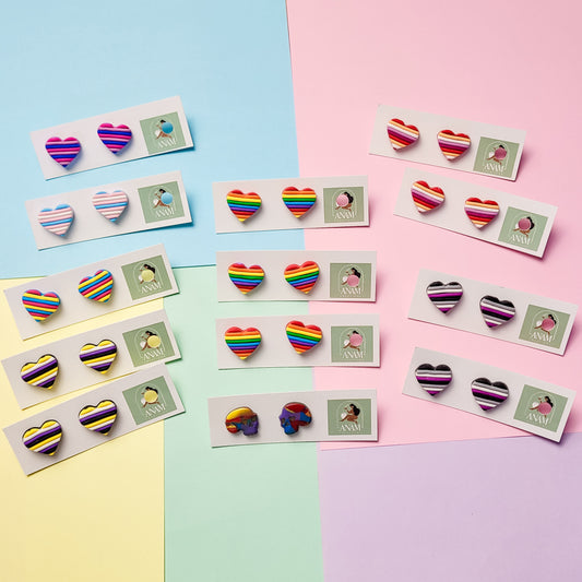 Pride Flag Stud Earrings
