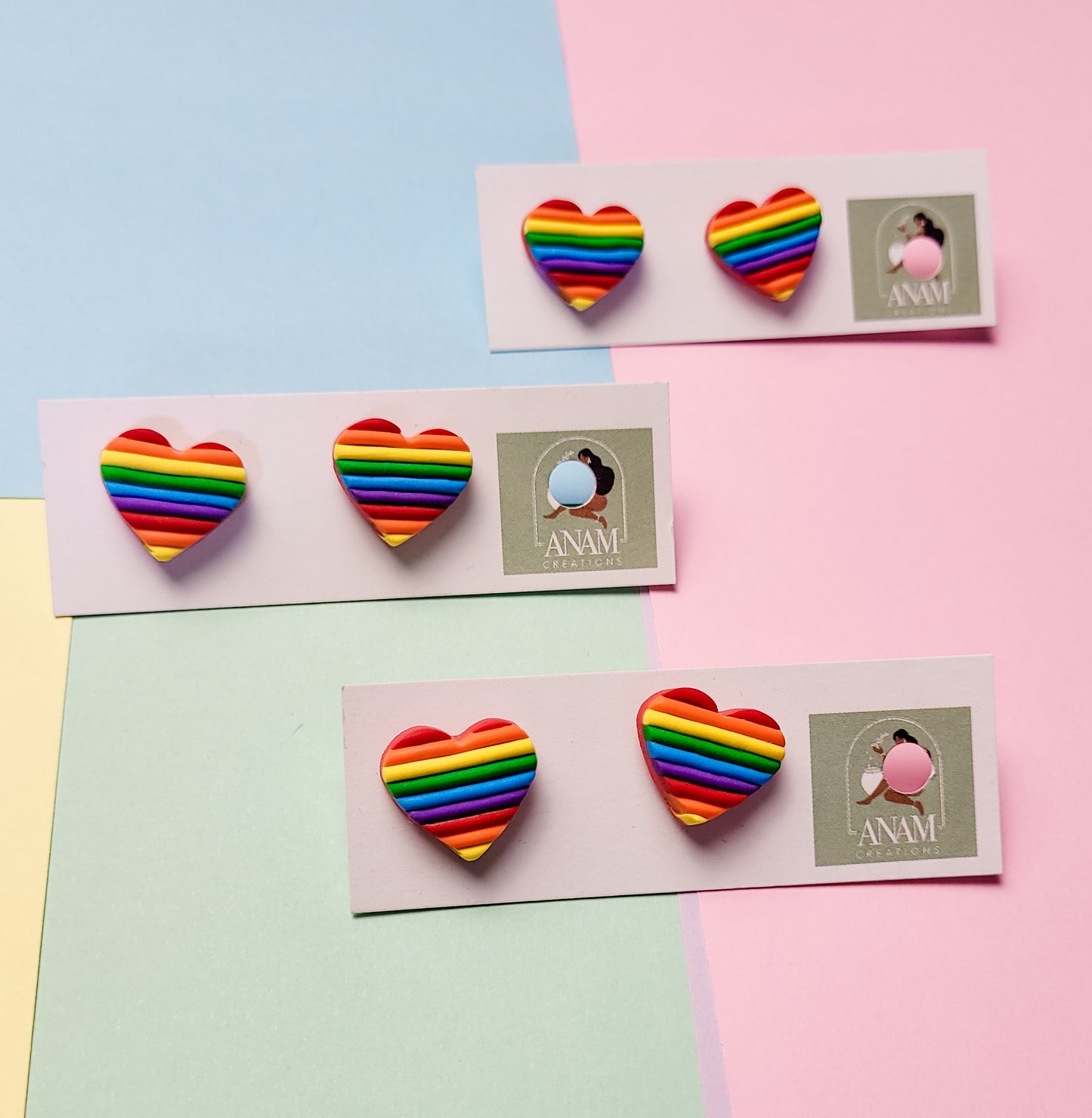 Pride Flag Stud Earrings