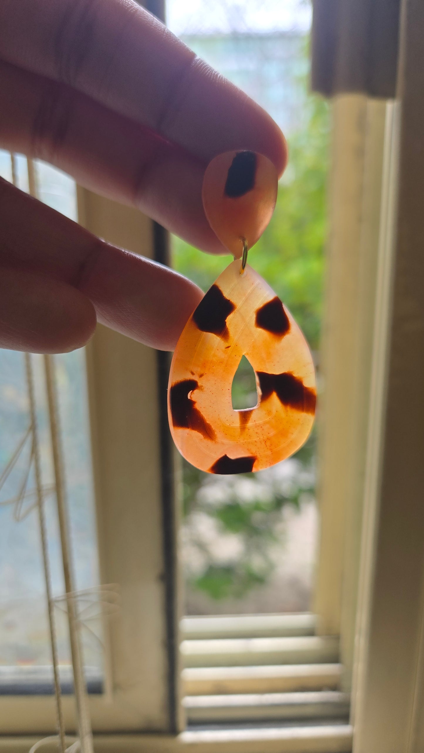Tortoise Shell Earrings, animal print jewelry