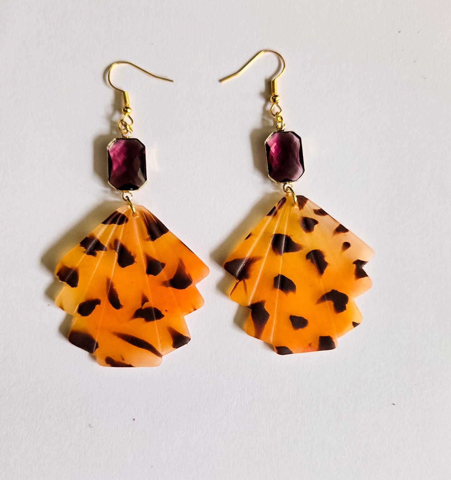Tortoise Shell Earrings, animal print jewelry