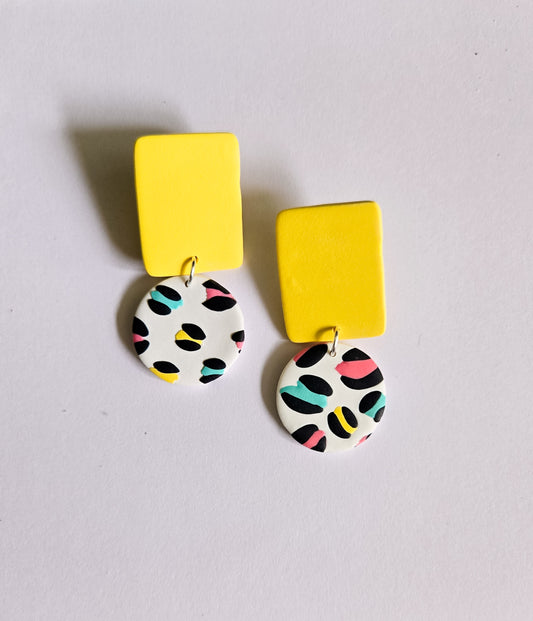 Colourful Leopard Earrings, animal print jewelry