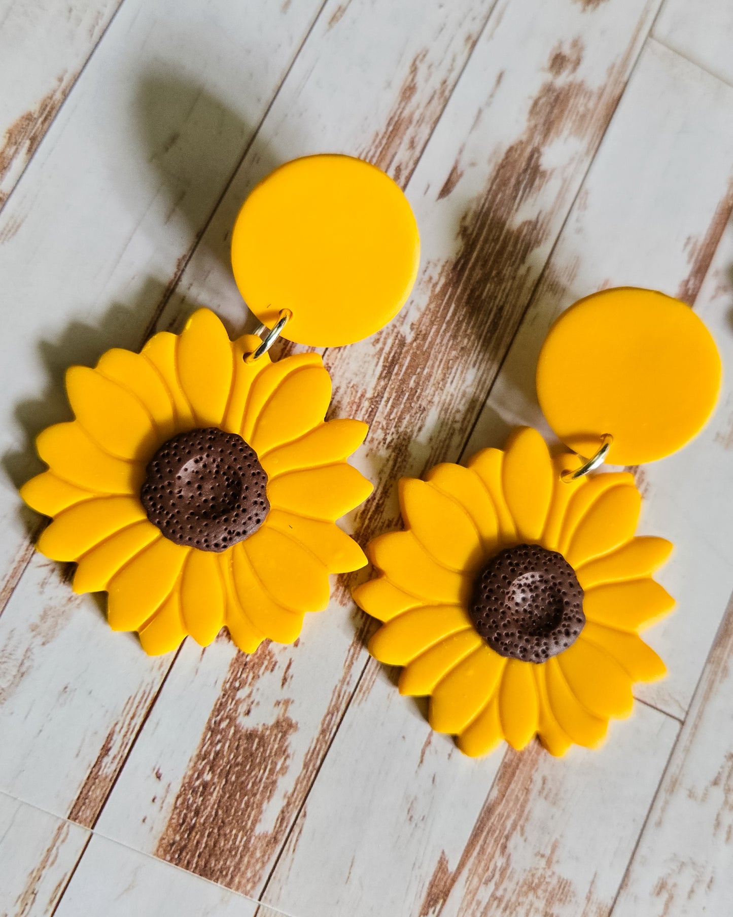 Sunflower Stud Dangle Earrings