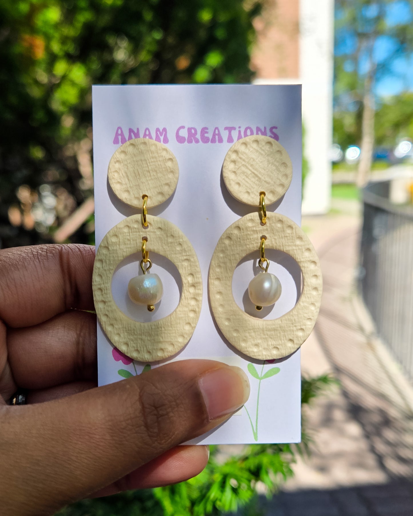 Linen Texture Inspired Earrings, FOUR DIFFERENT PAIRS AVAILABLE