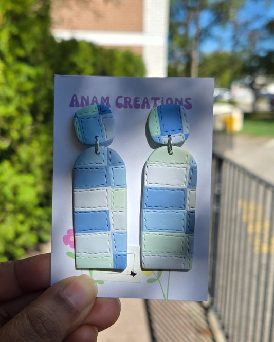 Patchwork Inspired Earrings, FOUR DIFFERENT PAIRS AVAILABLE