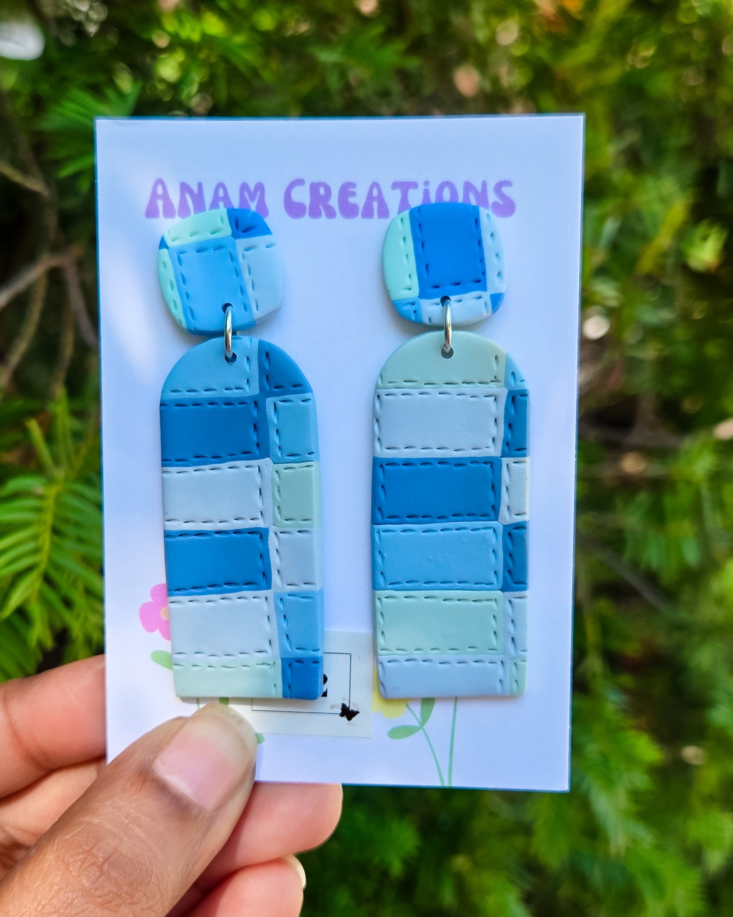 Patchwork Inspired Earrings, FOUR DIFFERENT PAIRS AVAILABLE