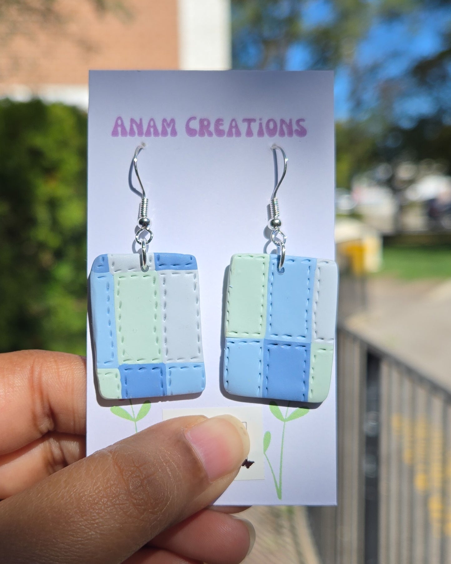 Patchwork Inspired Earrings, FOUR DIFFERENT PAIRS AVAILABLE