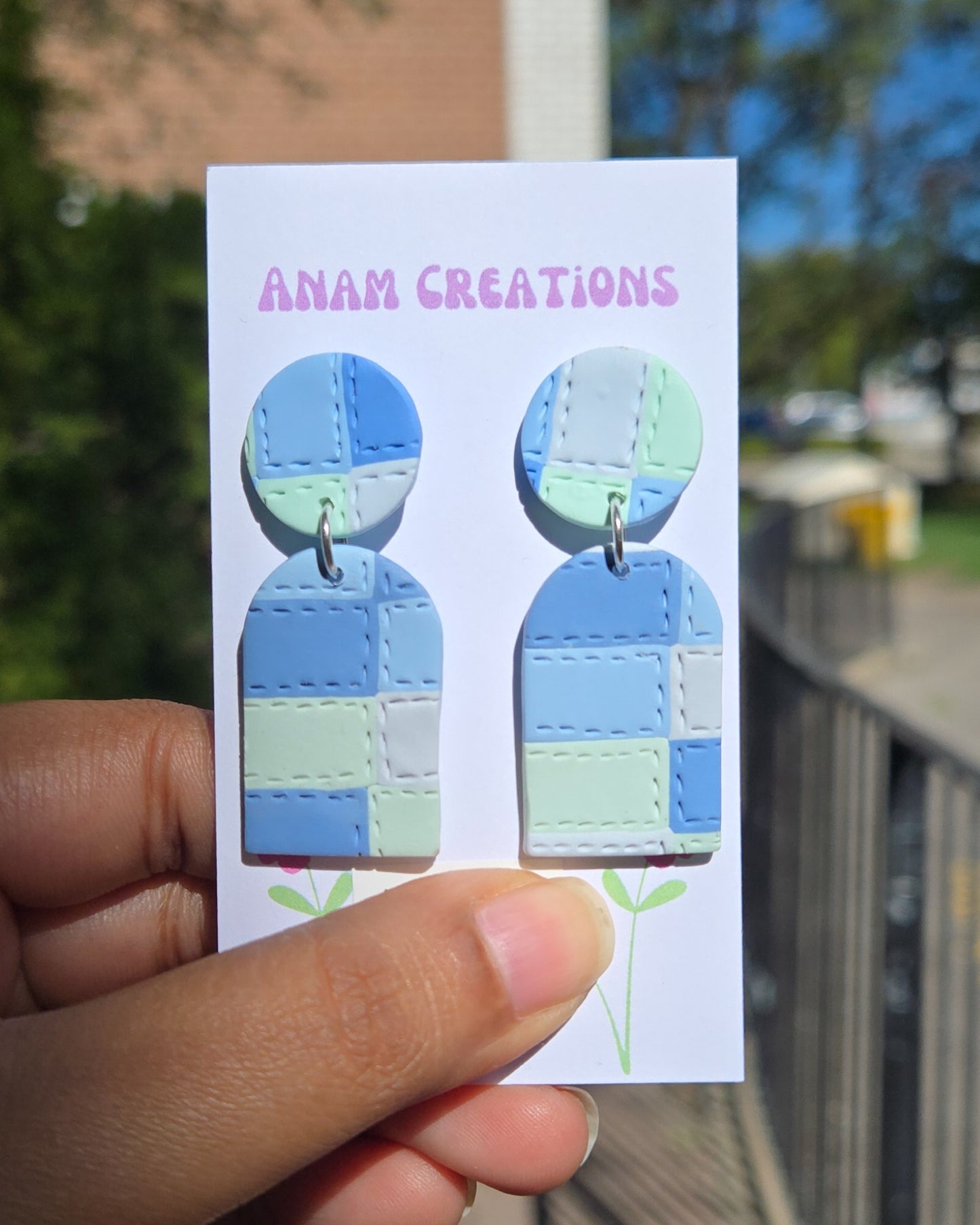 Patchwork Inspired Earrings, FOUR DIFFERENT PAIRS AVAILABLE