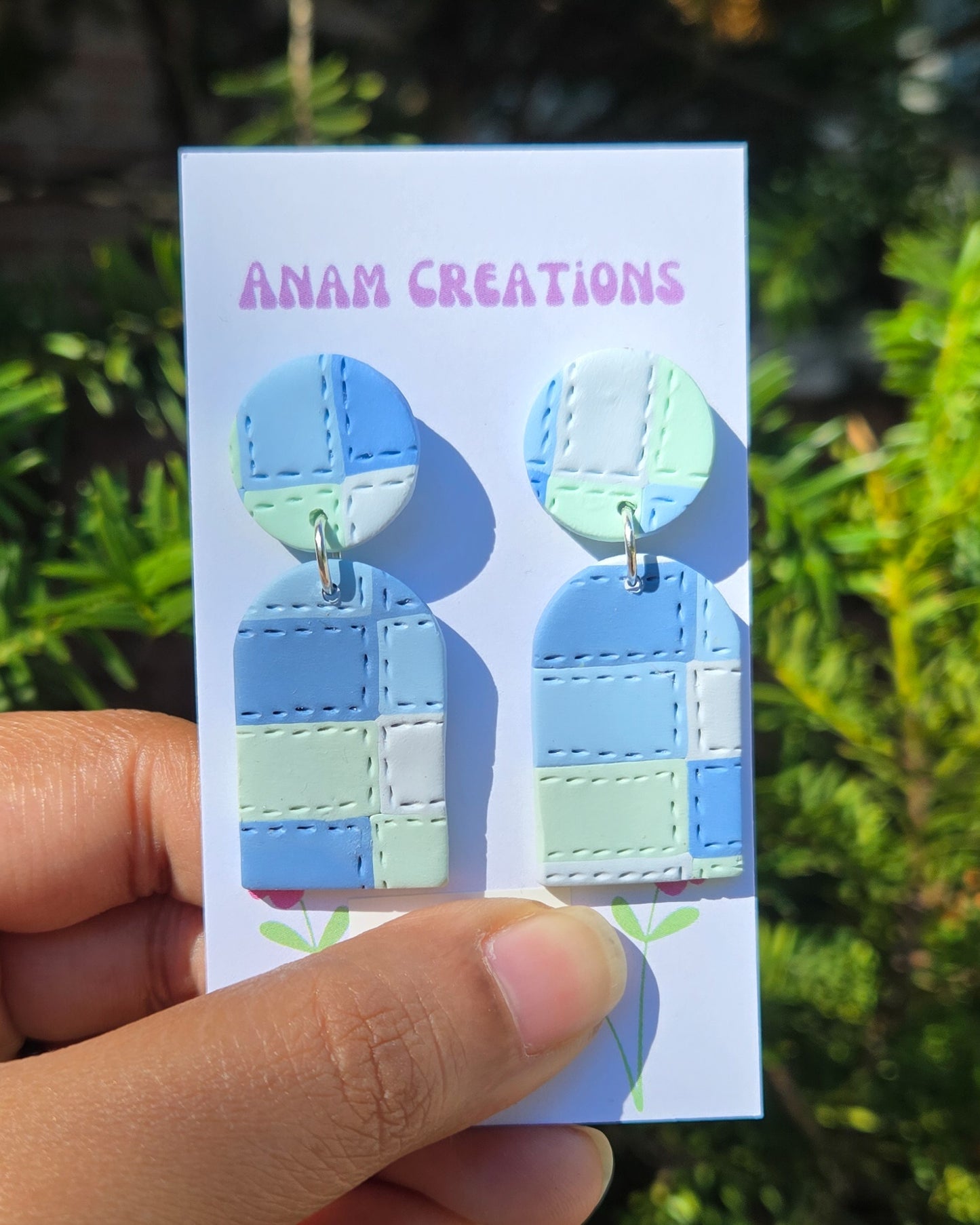 Patchwork Inspired Earrings, FOUR DIFFERENT PAIRS AVAILABLE