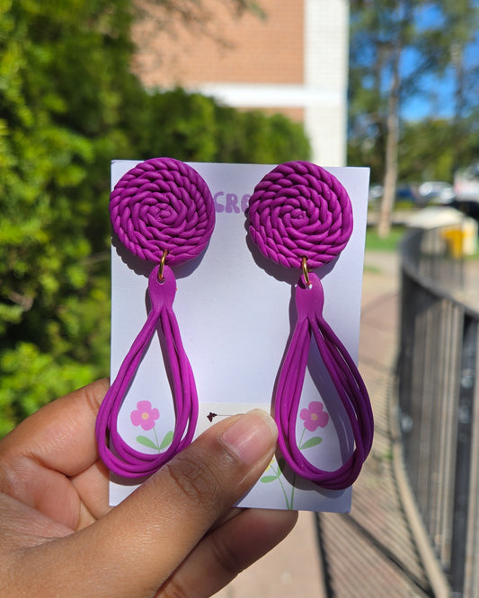 Woven Basket Coil Inspired Earrings, FIVE DIFFERENT PAIRS AVAIL.