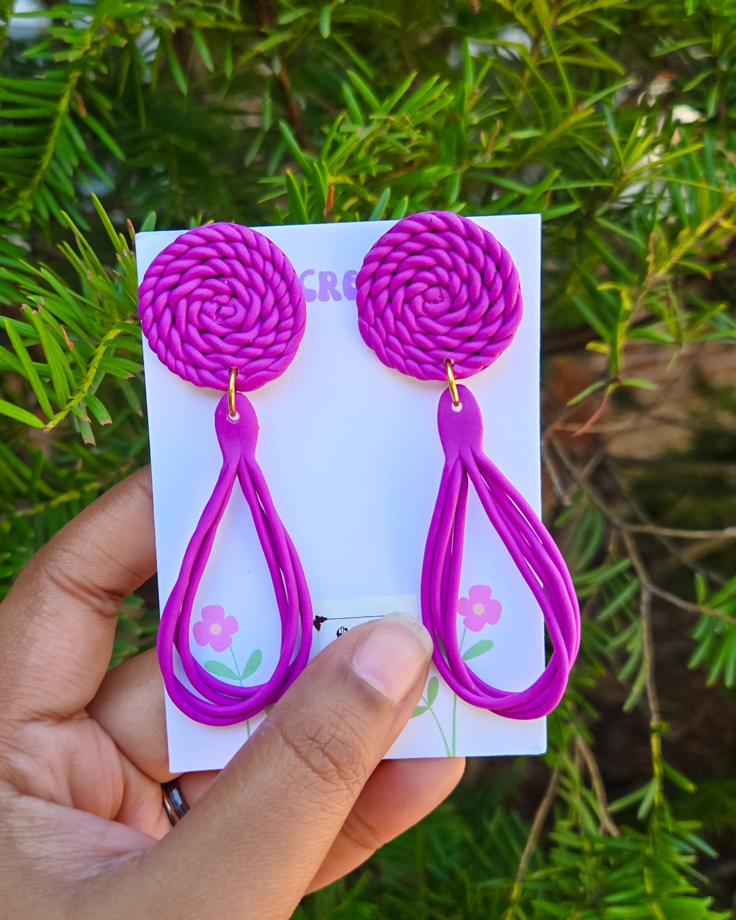 Woven Basket Coil Inspired Earrings, FIVE DIFFERENT PAIRS AVAIL.