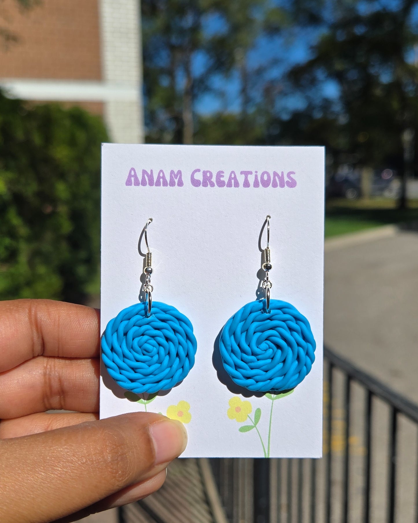 Woven Basket Coil Inspired Earrings, FIVE DIFFERENT PAIRS AVAIL.