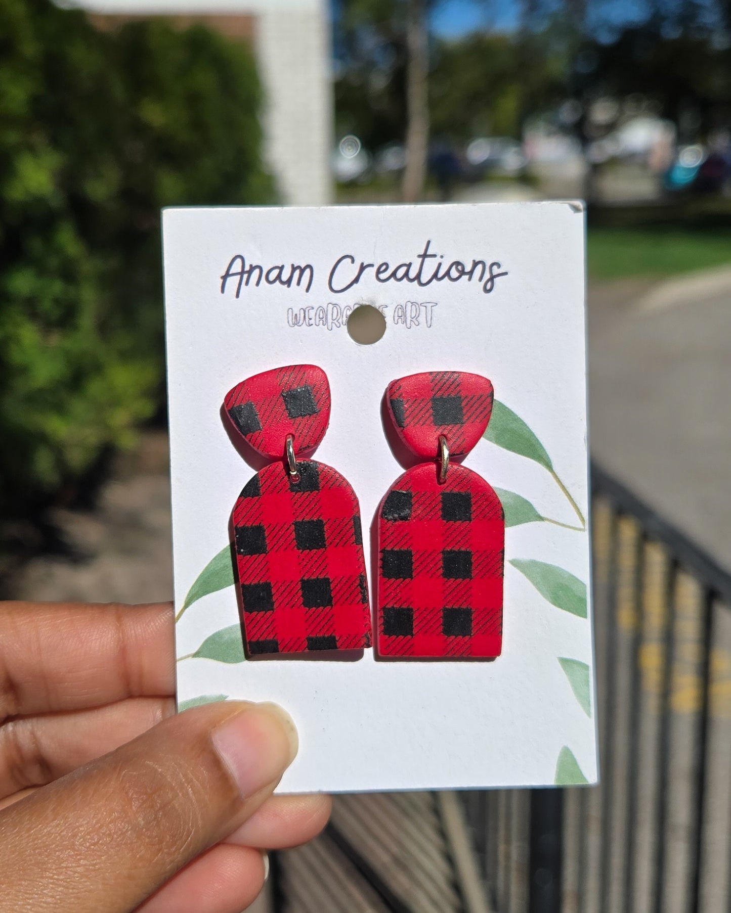 Plaid Earrings