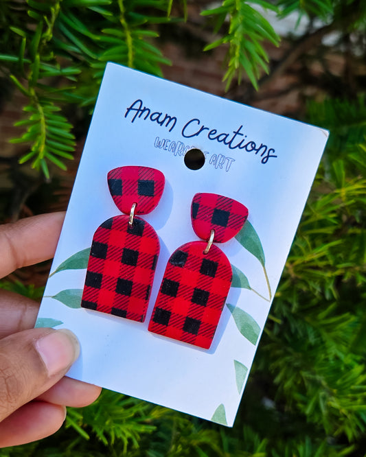 Plaid Earrings