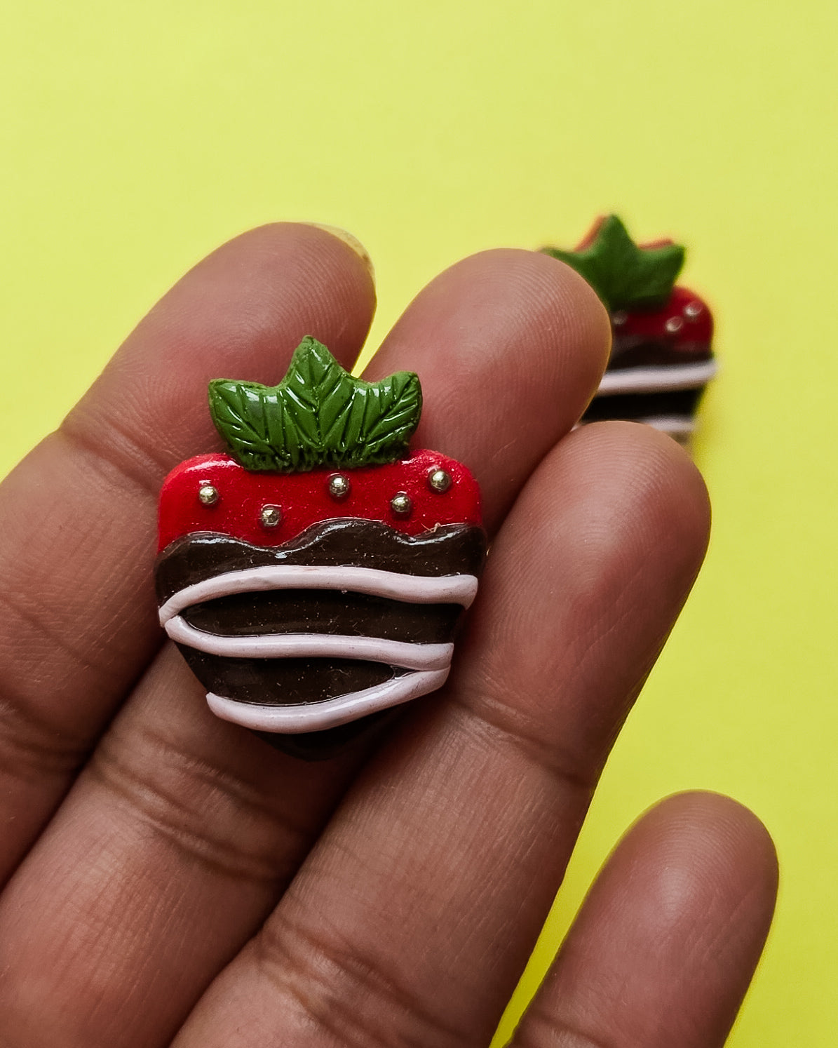 Chocolate Covered Strawberry Studs