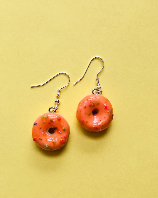 Handsculpted Jelly Doughnut Earrings