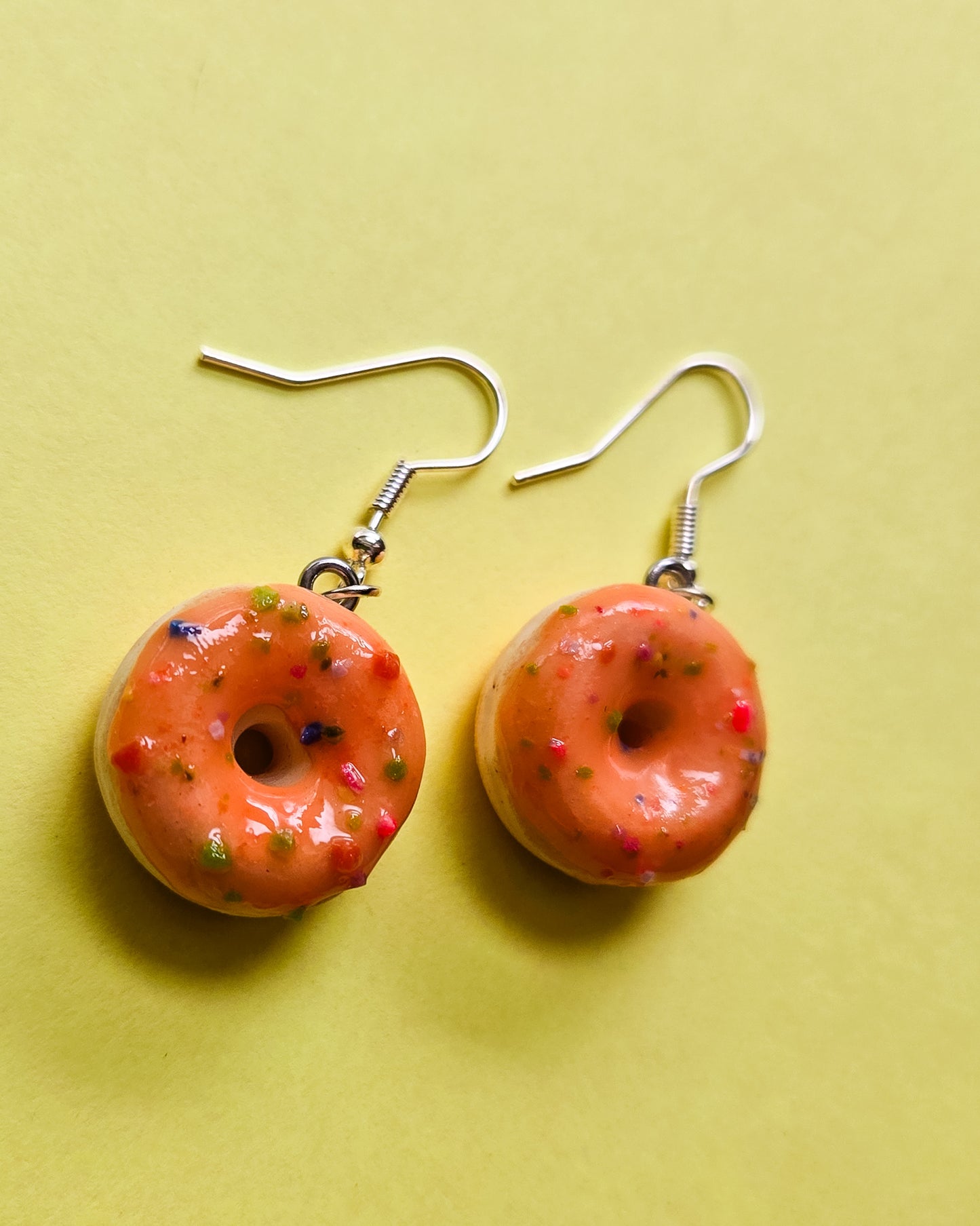 Handsculpted Jelly Doughnut Earrings