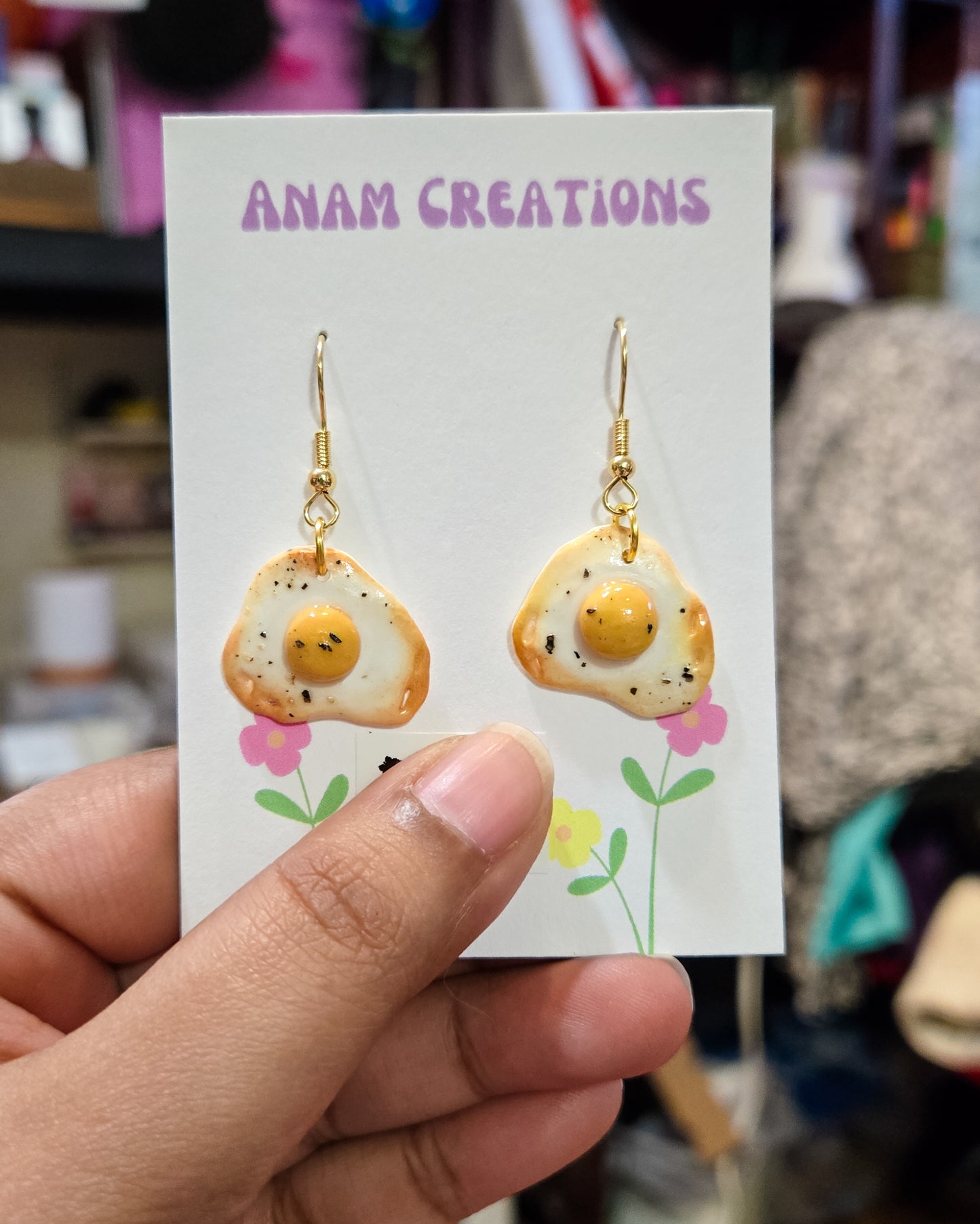 Fried Egg Earrings