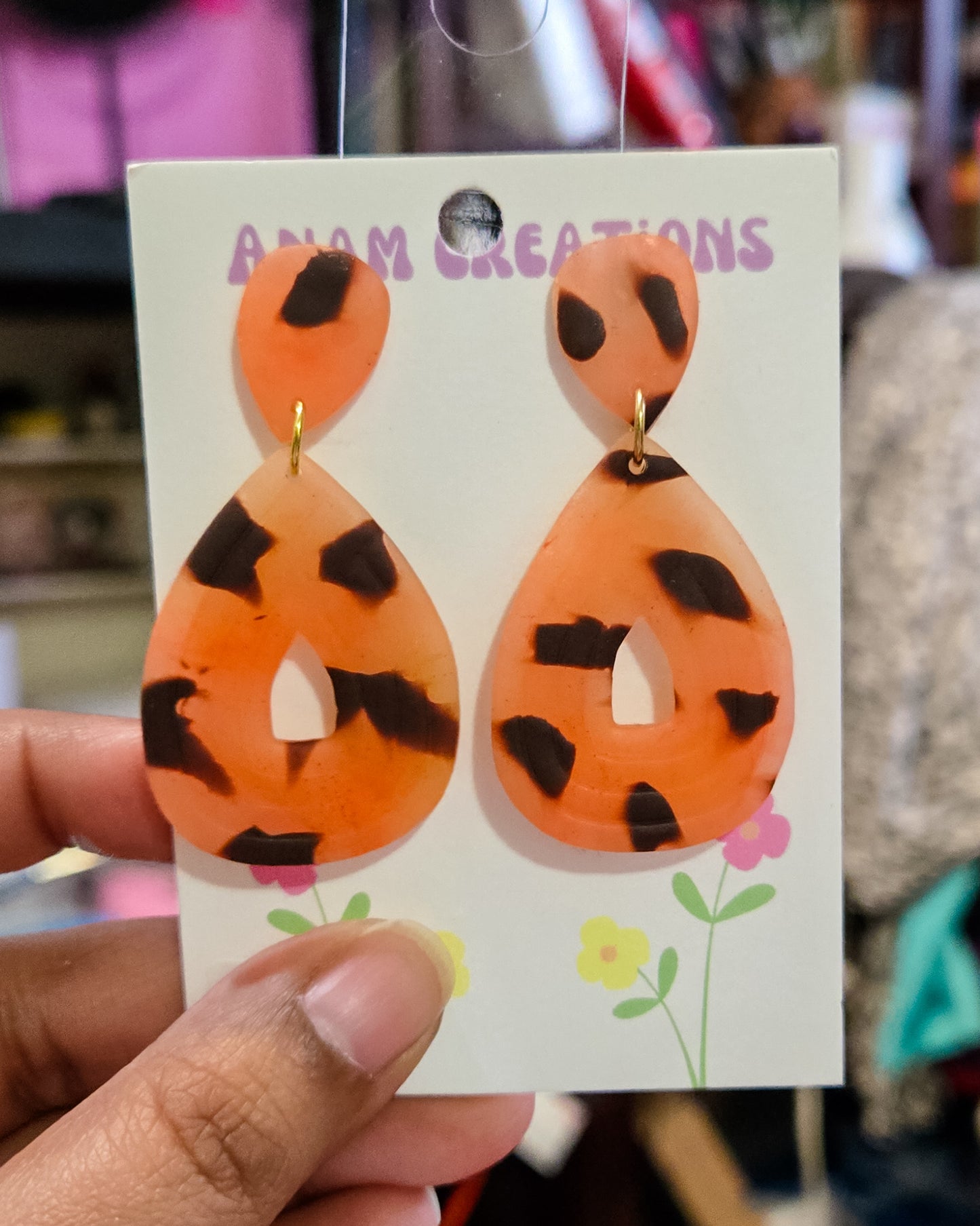 Tortoise Shell Earrings, animal print jewelry