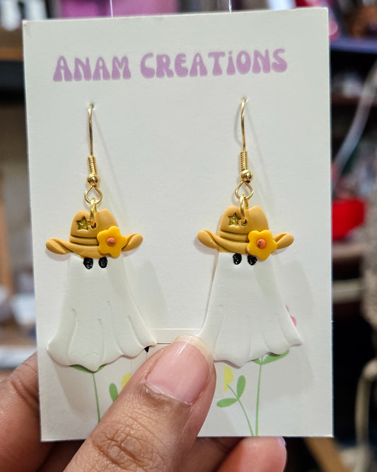 Ghost Cowboy Earrings