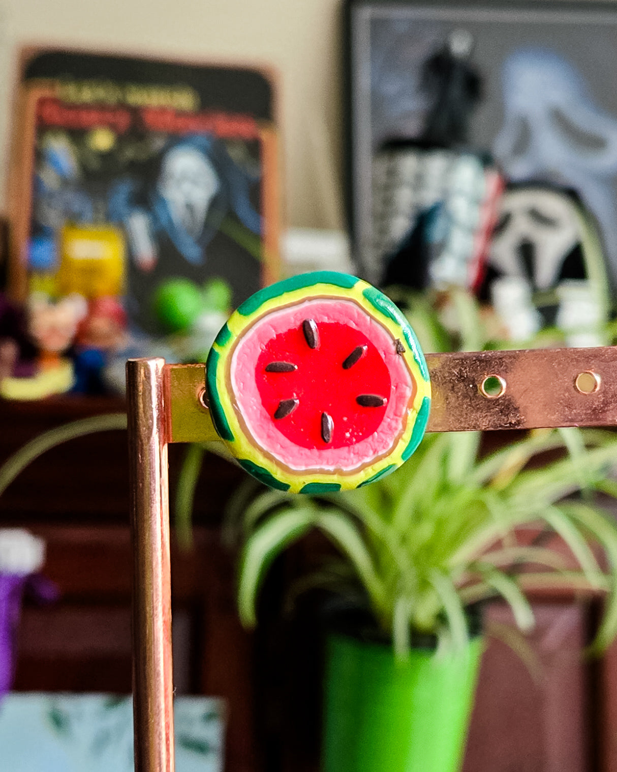 Watermelon Magnet, Handsculpted, Rare Earth Magnet