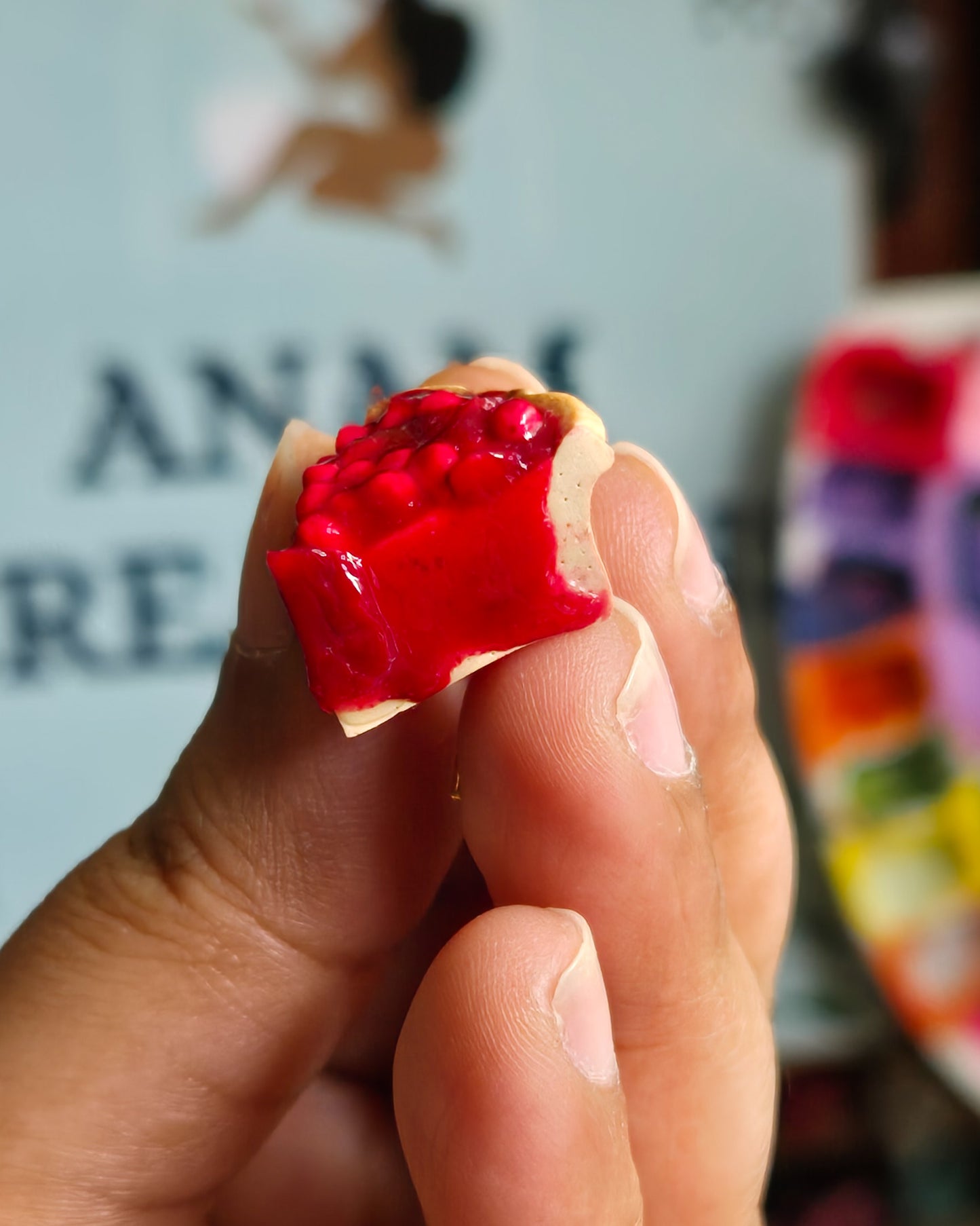 Juicy Cherry Pie Earrings, handsculpted