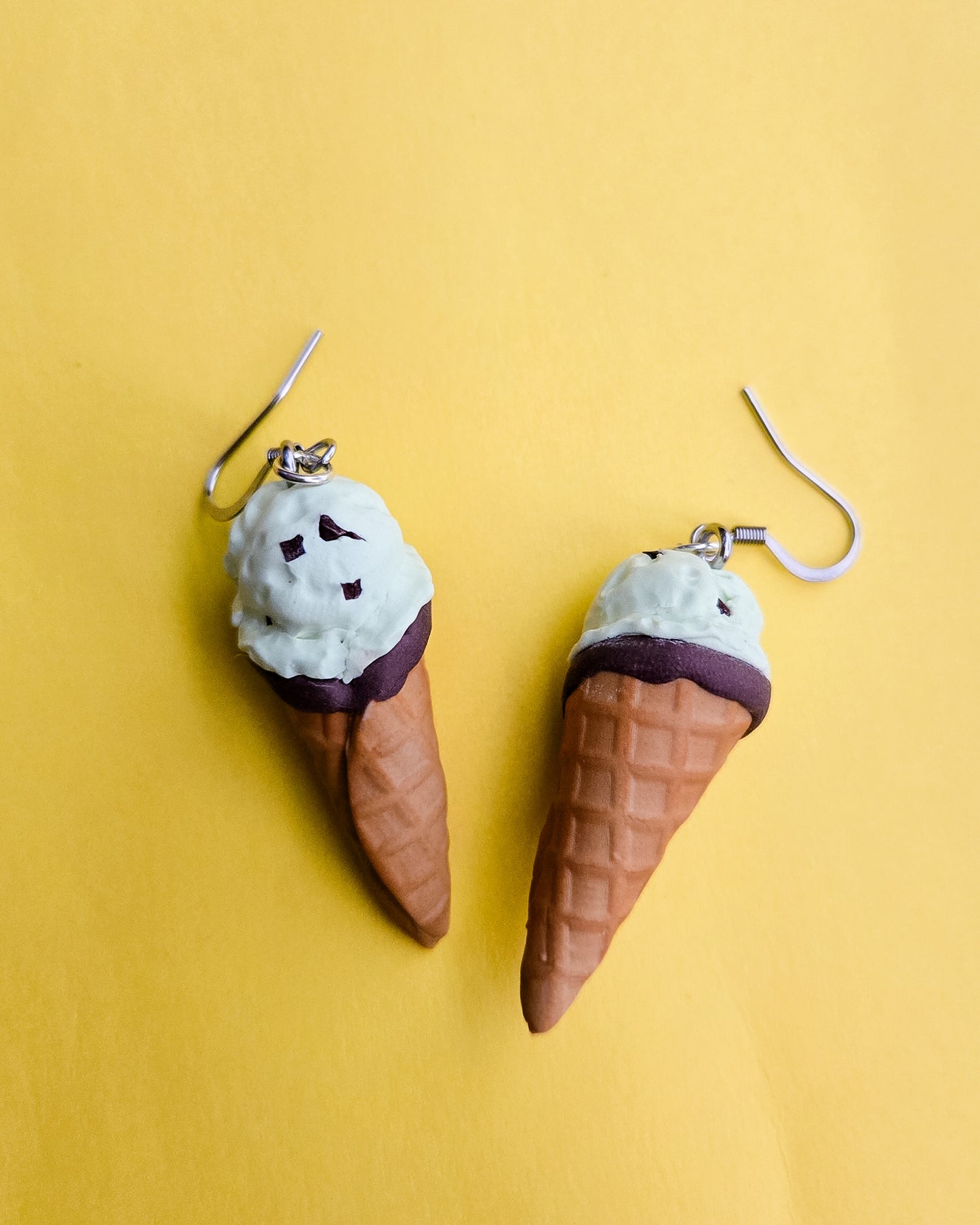 Handsculpted Ice Cream Cone Earrings, THREE FLAVOURS TO CHOOSE FROM
