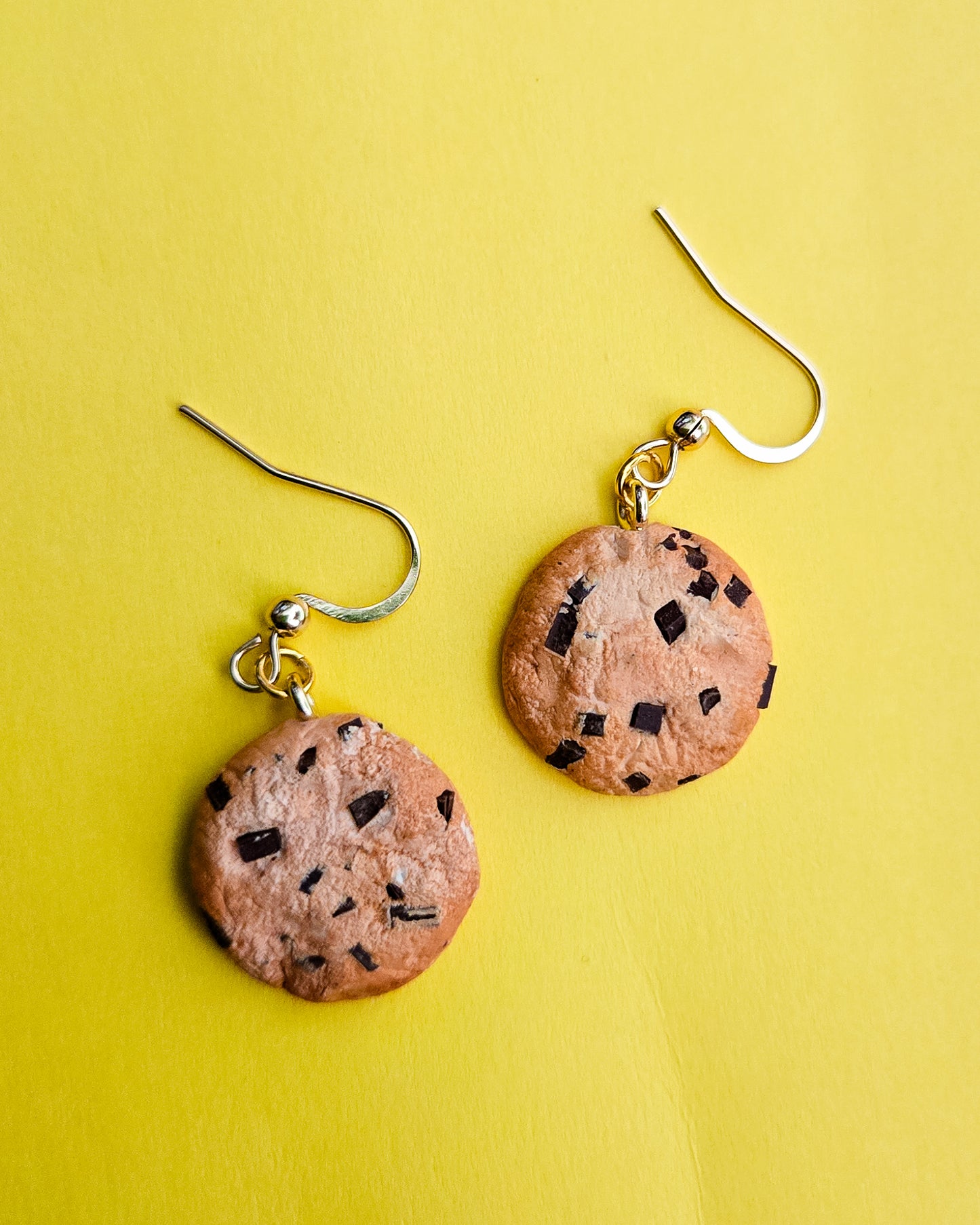 Handsculpted Chocolate Chip Cookie Earrings