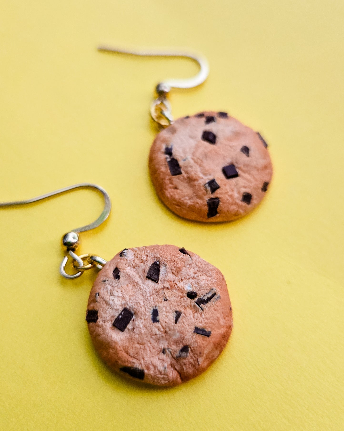 Handsculpted Chocolate Chip Cookie Earrings
