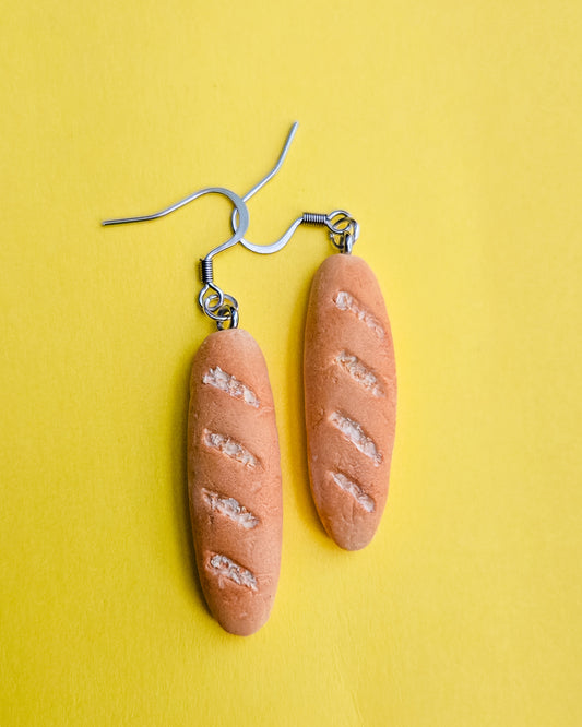 Handsculpted Baguette Earrings