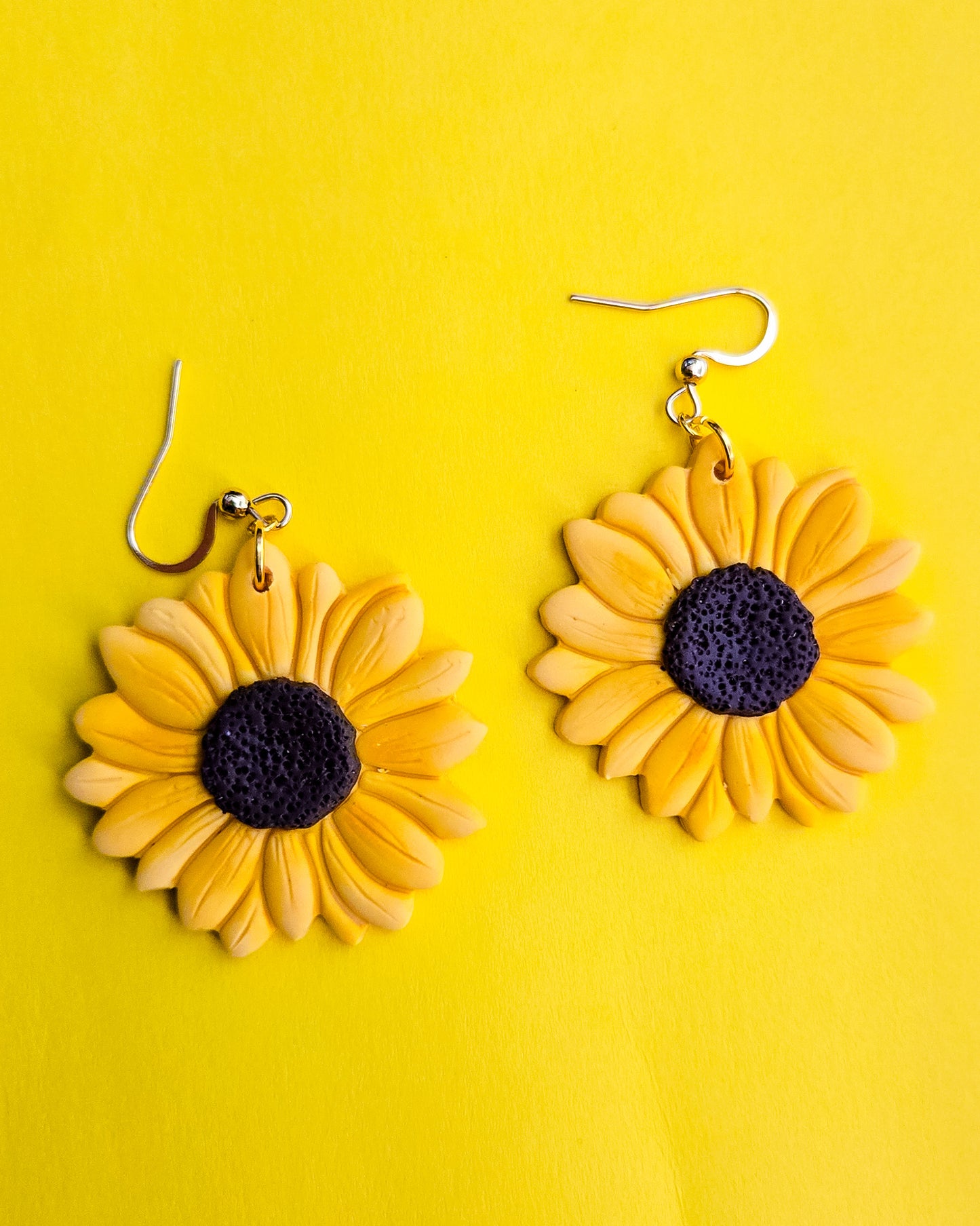 Dangly Sunflower Earrings