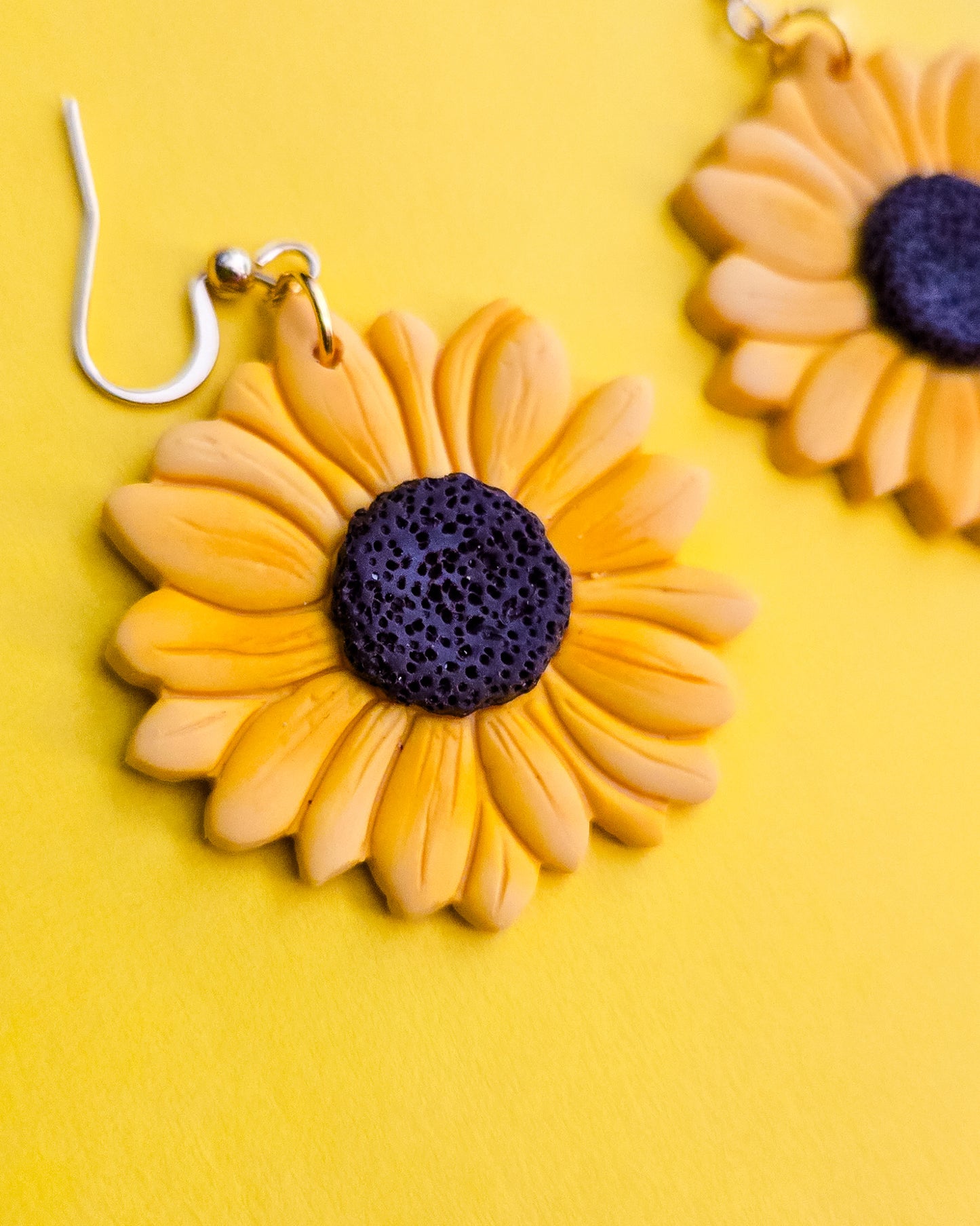 Dangly Sunflower Earrings
