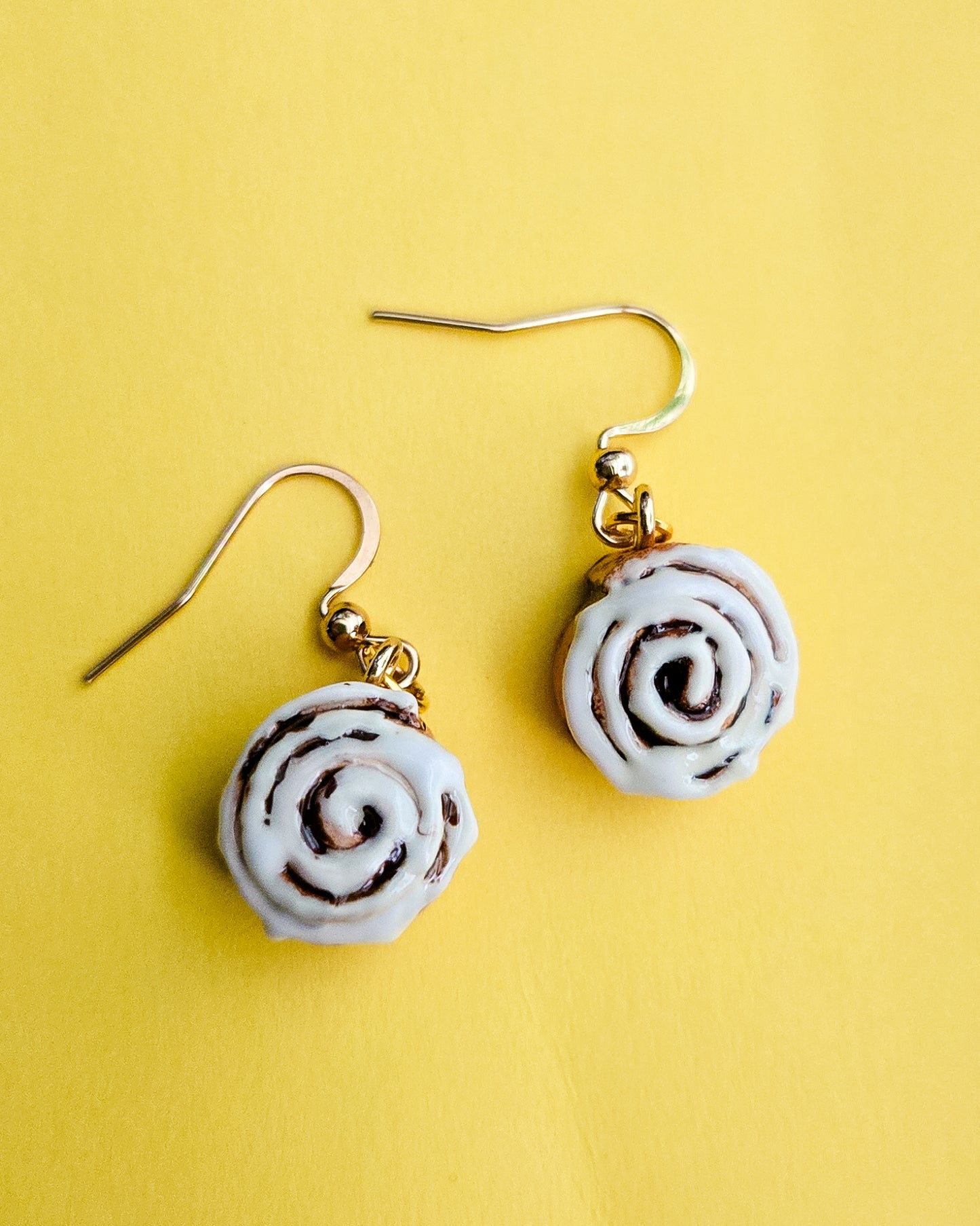 Handsculpted Cinnamon Roll Earrings