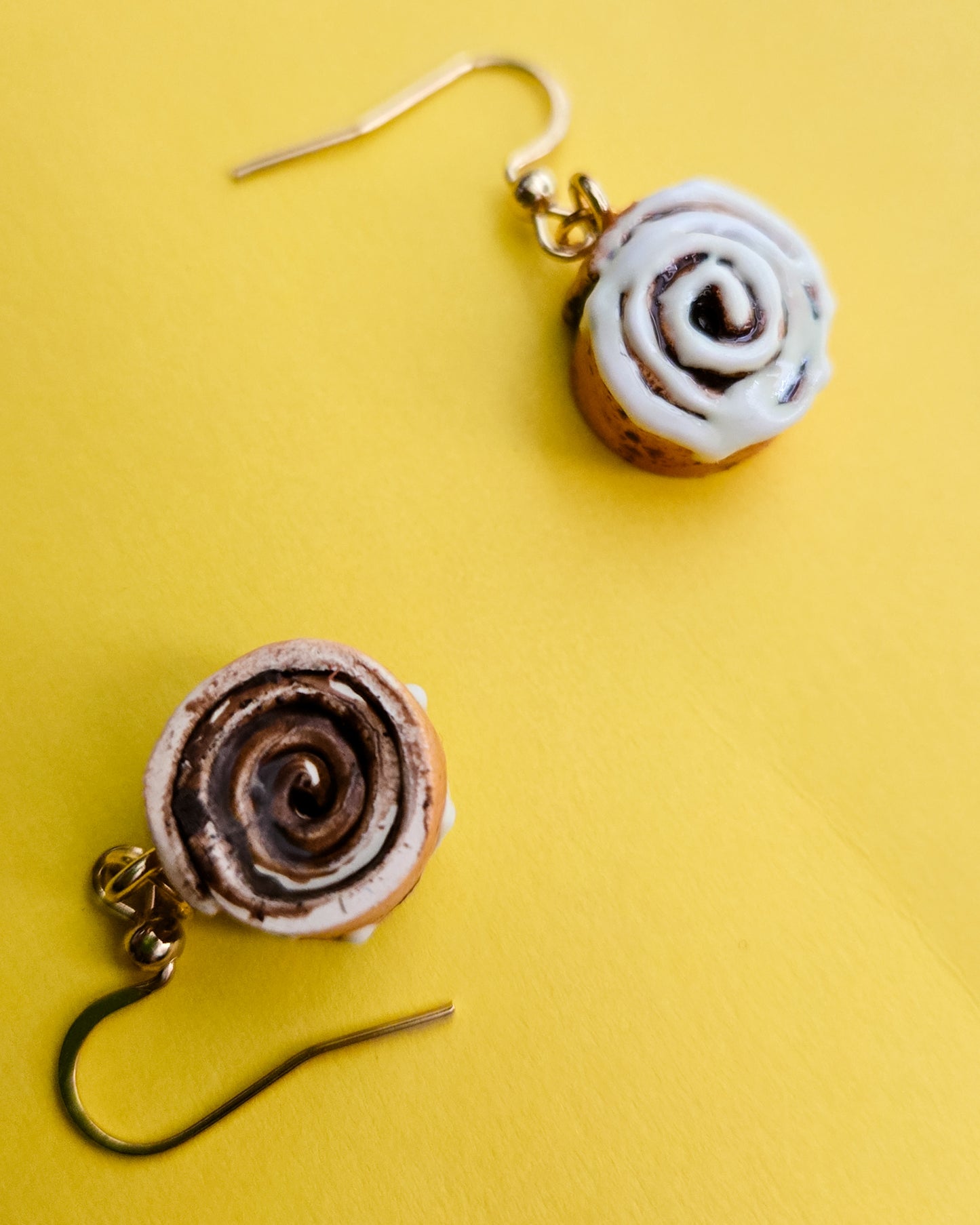 Handsculpted Cinnamon Roll Earrings