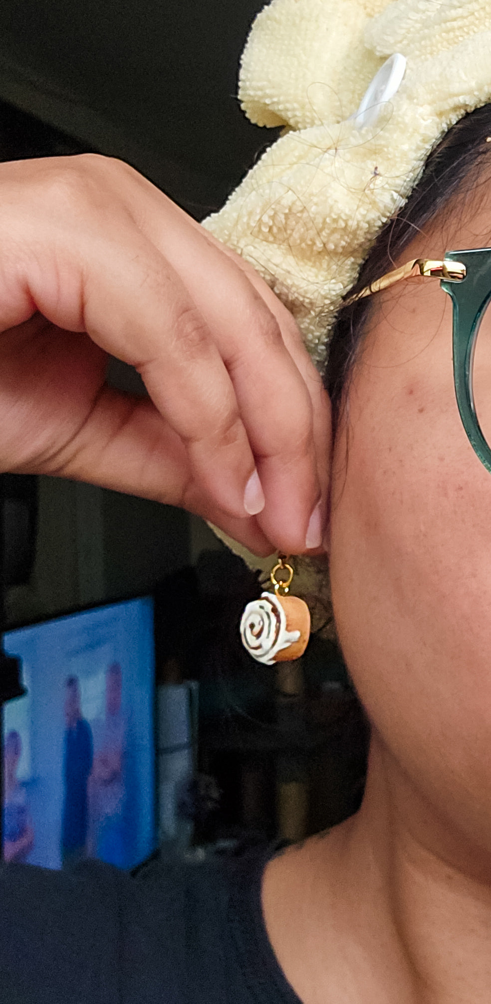 Handsculpted Cinnamon Roll Earrings