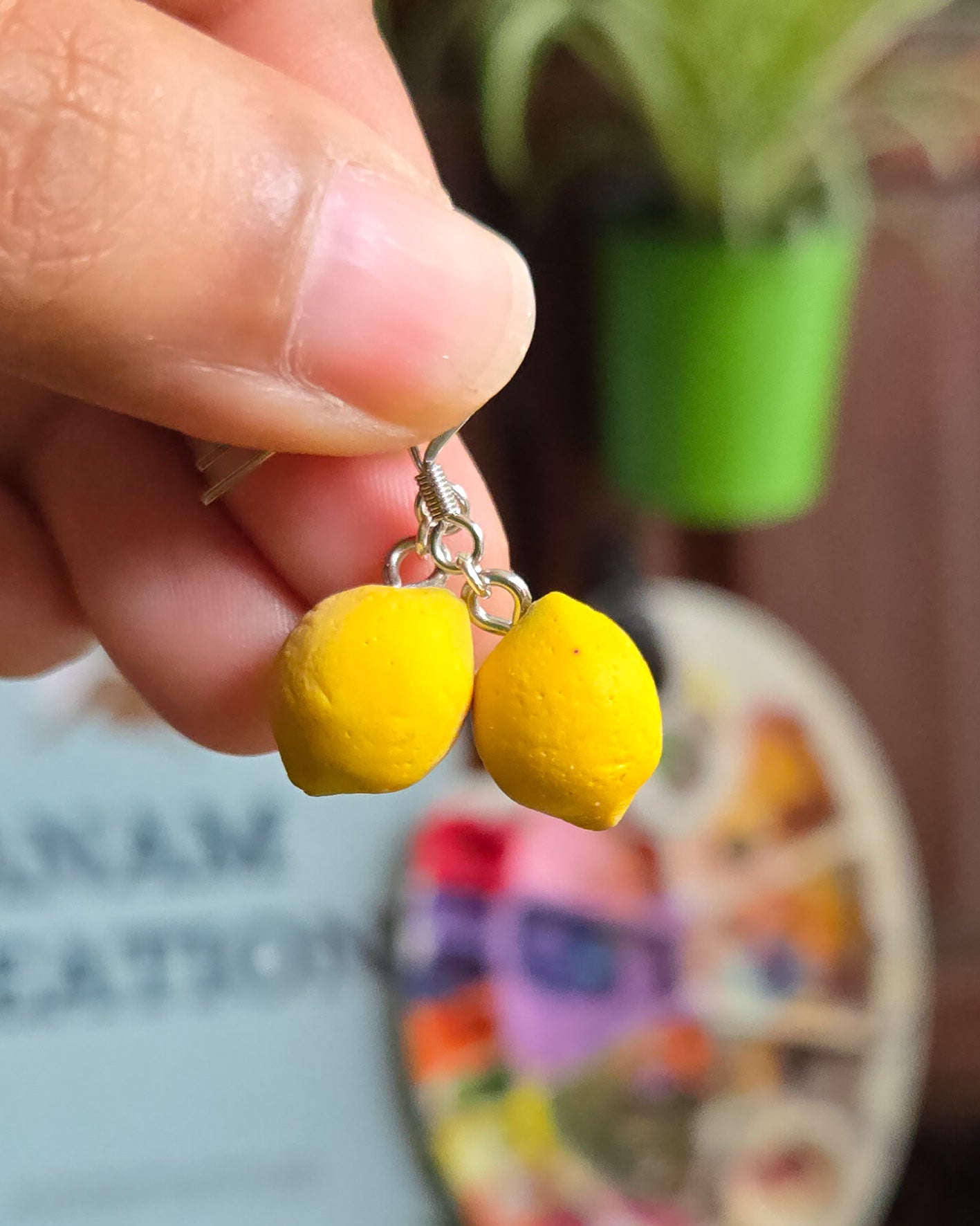 Handsculpted Lemon Earrings