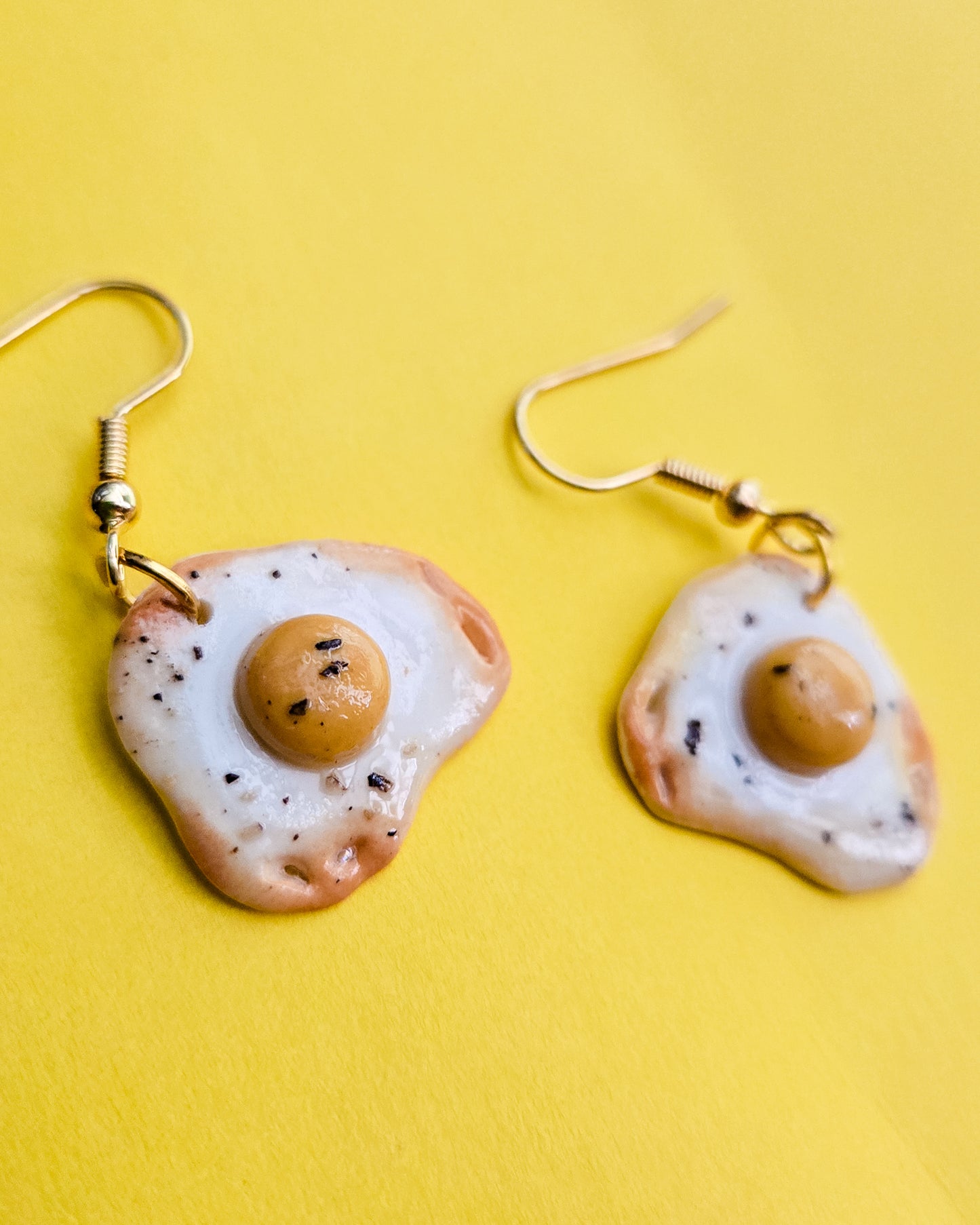 Handsculpted Fried Egg Earrings